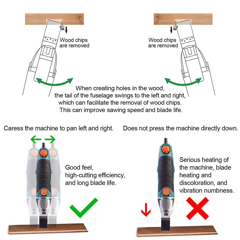 Bionso 35PCS Oscillating Tool Blade, Professional Multi Tool Blades, Universal Titanium Oscillating Saw Blades for Wood Plastics Metal, Multitool Blades Kits Fit Dewalt Ryobi Milwaukee Rockwell More