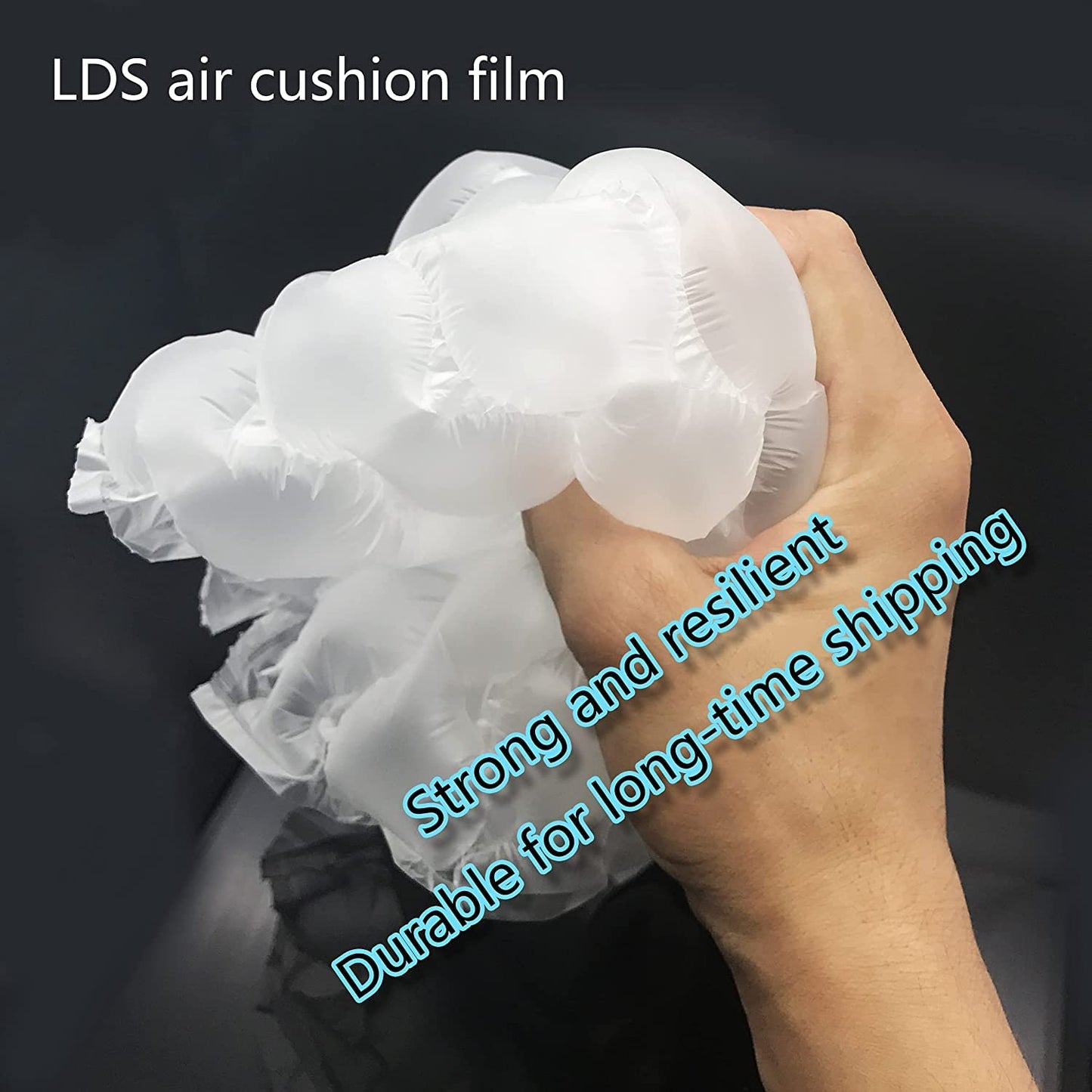 LDS Length 984ft Air Cushion Wrap Roll Quilt Bubble Air Pillow Sheet Film Air Cushion Wrap (Air Bubble Film - Inflatable Bubbles - 15.7"x12.5"x14μm)