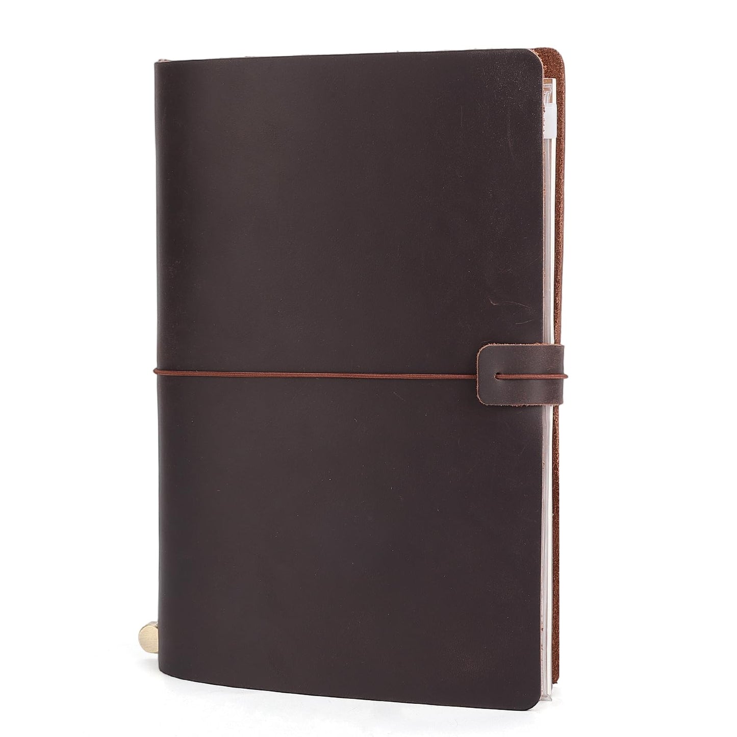 TIDING Genuine Leather Notebook Travel Journal for Men & Women, Refillable A5 Writing Journals Diary with Blank Pages for Writing, Drawing, and Sketching