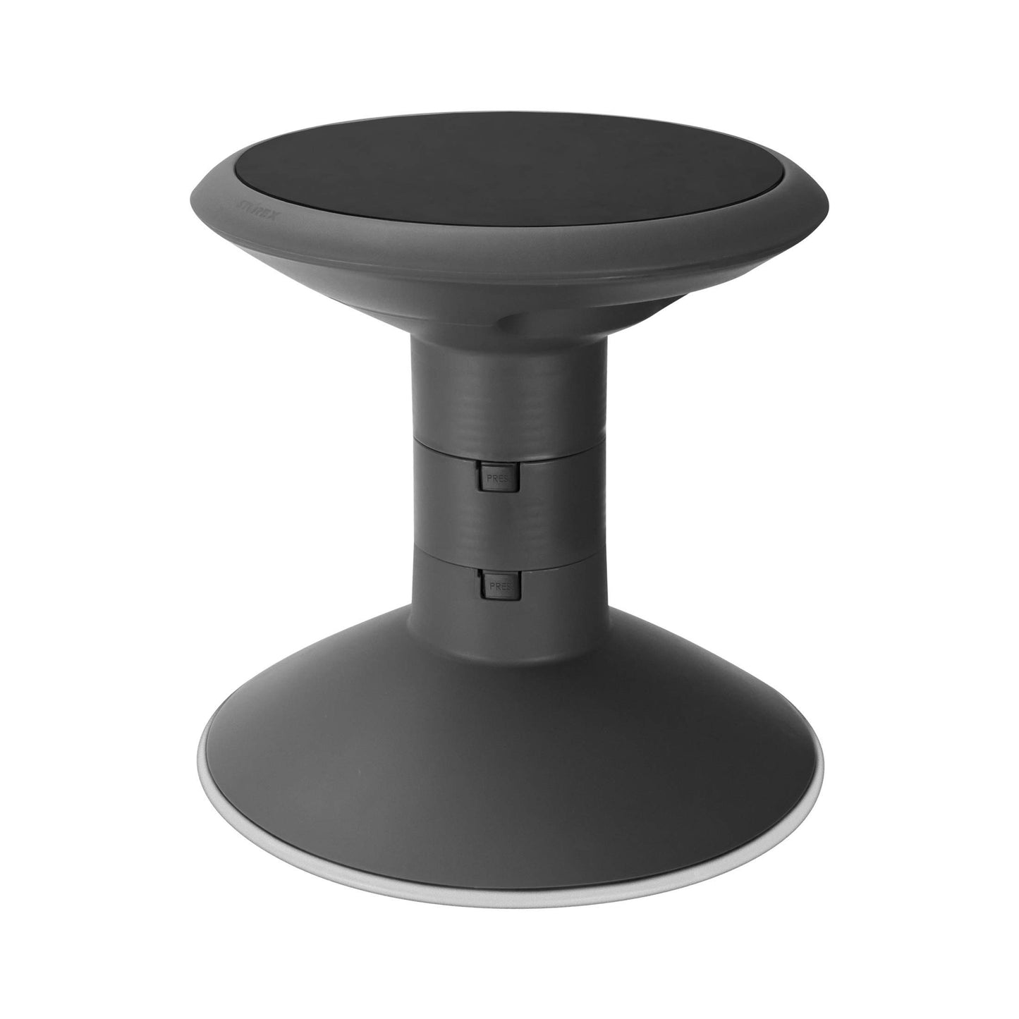Storex 00300U01C Adjustable Wobble Chair, Non-Slip Base, 12-18 Inch Height, Black