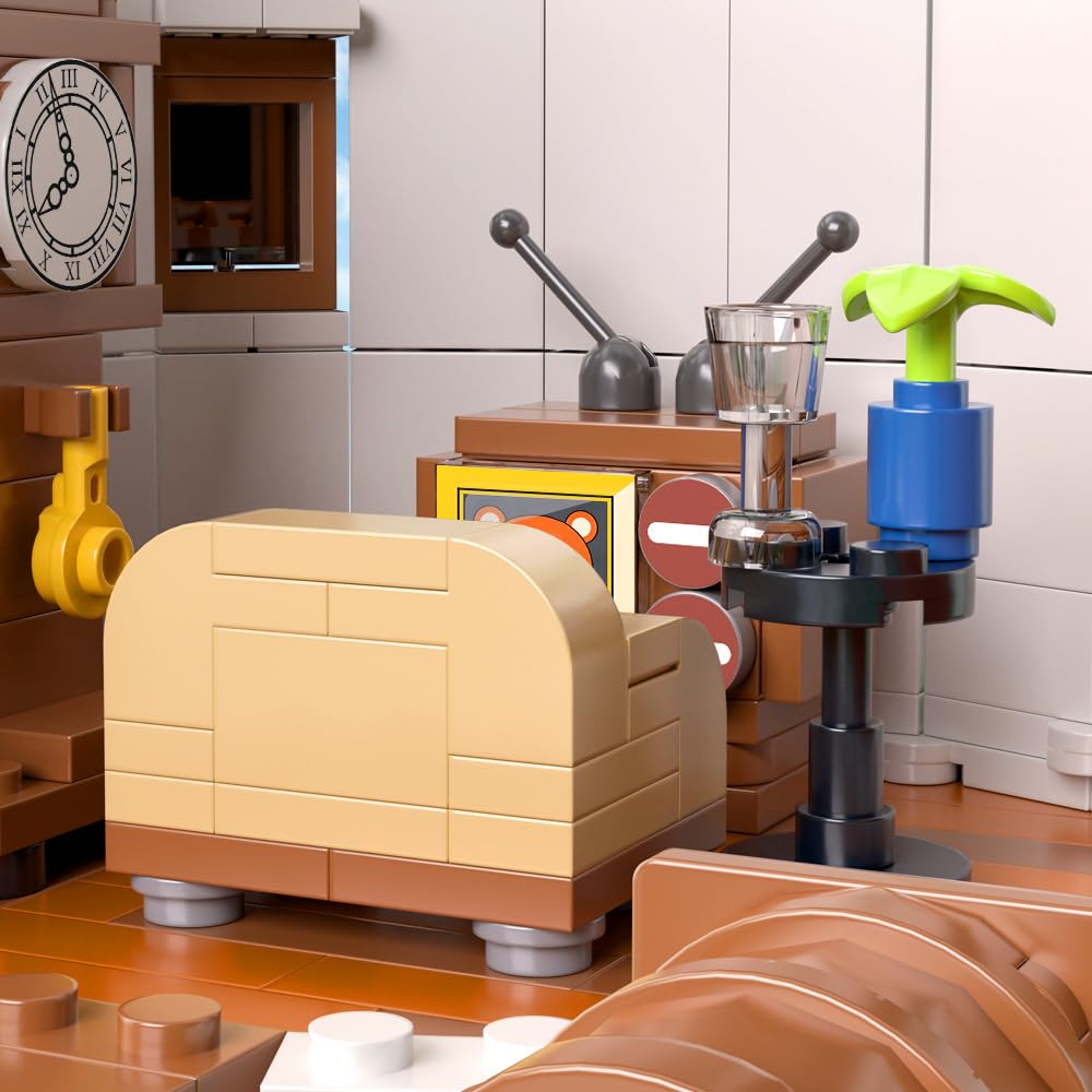 Mushroom House Building Blocks Set - Unique Design Creative Building Toy for Adults and Teens Mini Brick