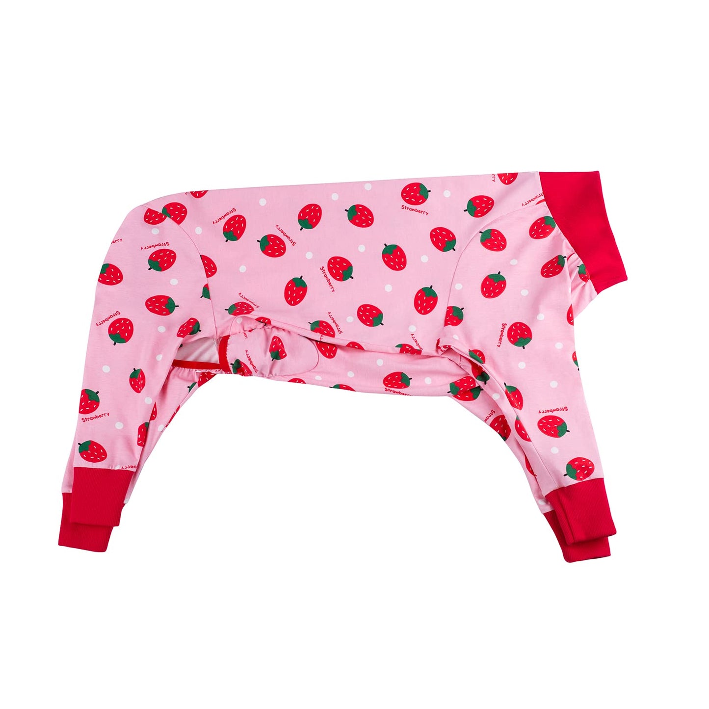 Yeapeeto Dog Recovery Suit After Surgery Female Male, Soft Long Sleeve Neuter Shirt Cone Alternatives Prevent Licking Surgical Onesies for Large Medium Dog Shedding Suit(4XL, Strawberry)