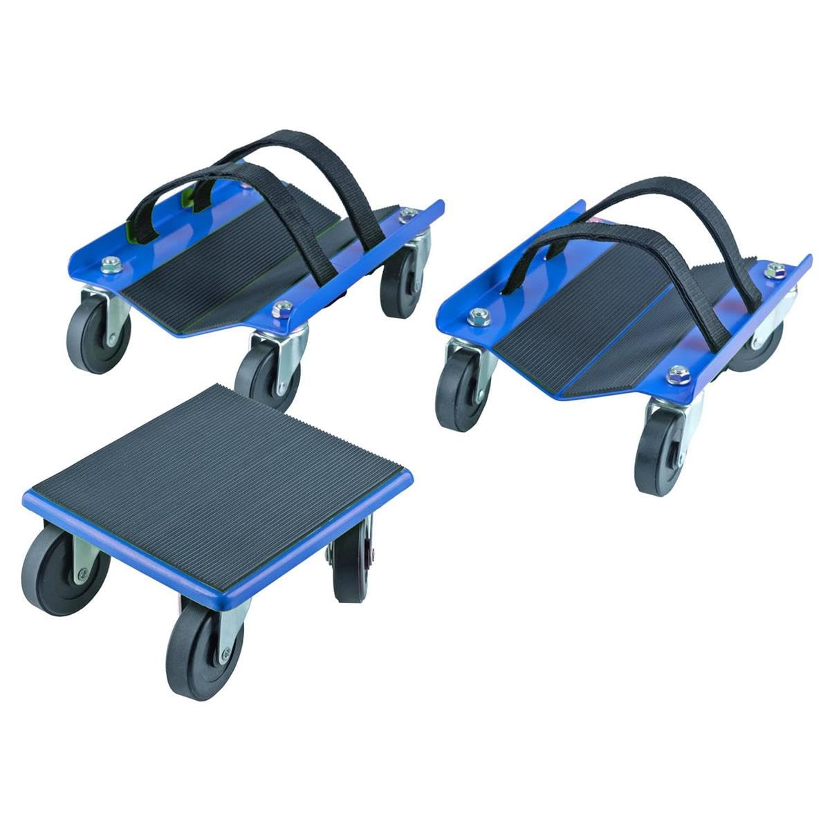 KASTFORCE Snowmobile Dollies Full-Rubber-Pad-Protection Heavy Duty Dollies Carries up to 1500 lbs (682 kg) V-Slide with 2.5 Inch Swivel Casters 2 Pairs of Heavy Duty Straps KF2020