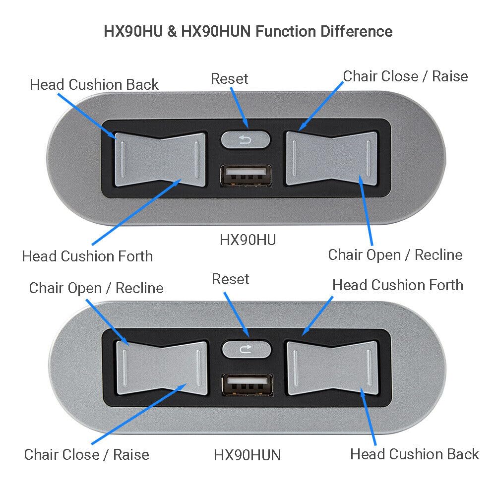 AMPSTOE New Power Recliner Lift Chair Emomo 5 Pin Hand Control Model HX90HU Replacement with USB