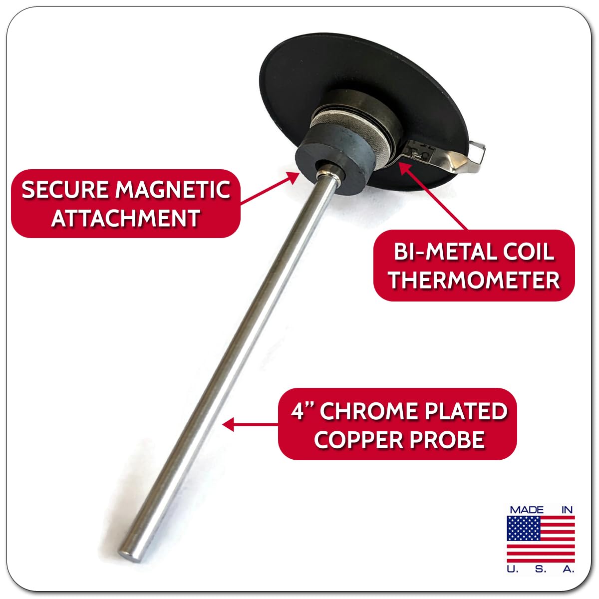 Lingtoolator th Probe Thermometer for Wood Stove with Double Wall F