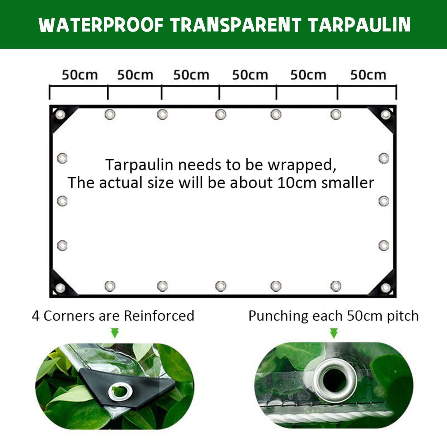 Clear Tarp Patio Enclosure Waterproof Heavy Duty PVC Curtains for Gazebos Transparent Outdoor Tarps Curtains for Porch, Deck, Balcony, Pergola 78.7" W x 78.7" L