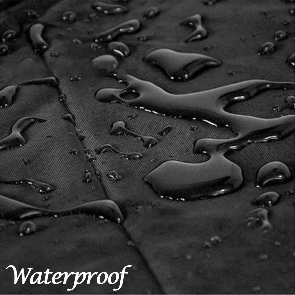 Cozzka 98 Inch Island BBQ Grill Head Cover Heavy Duty Waterproof Outdoor Kitchen BBQ Cover, Black