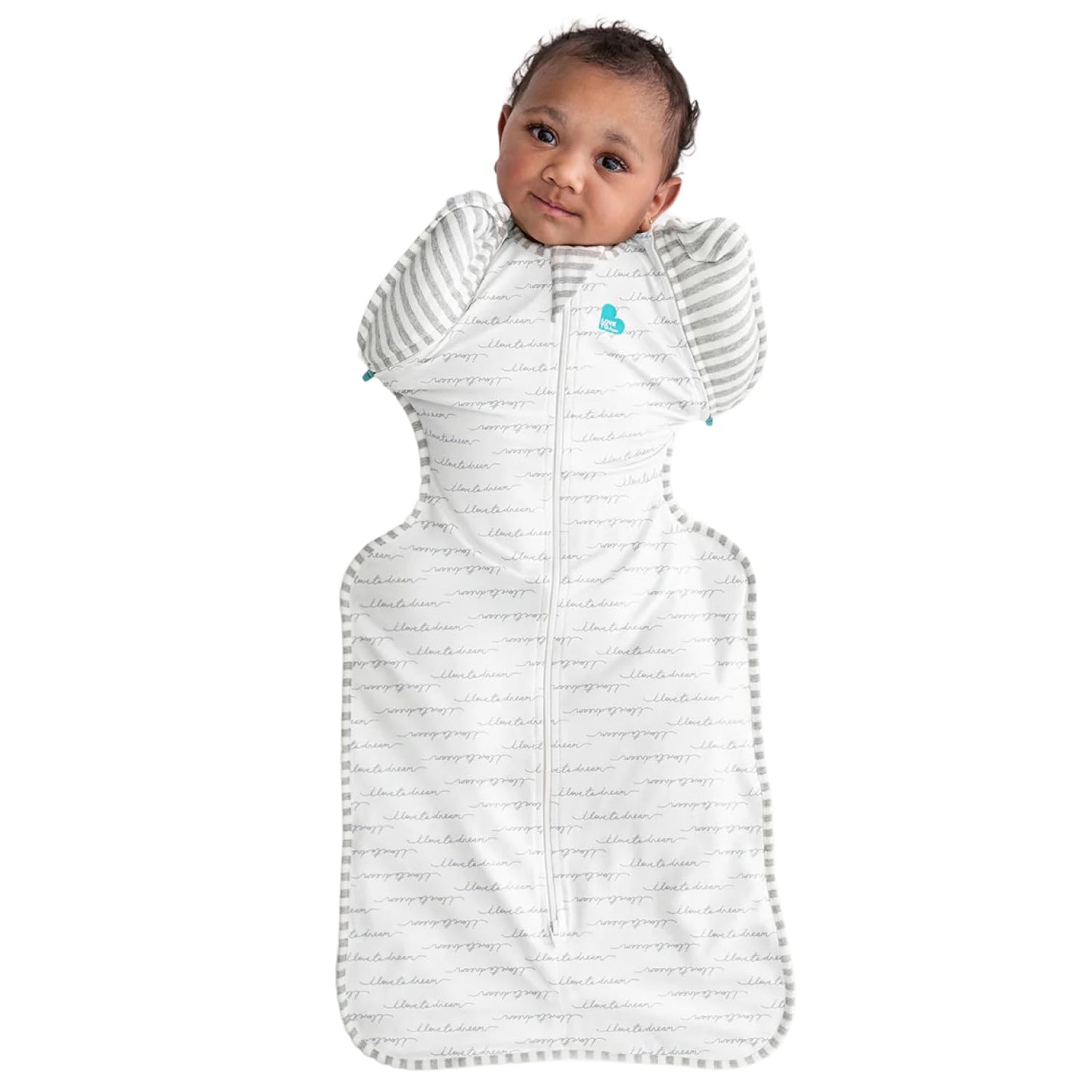 Love to Dream Swaddle UP Transition Bag Self-Soothing Sleep Sack 13-19 lbs., Patented Zip-Off Wings, Gently Help Baby Safety Transition from Swaddling to Arms Free Before Rolling Over, White, Medium