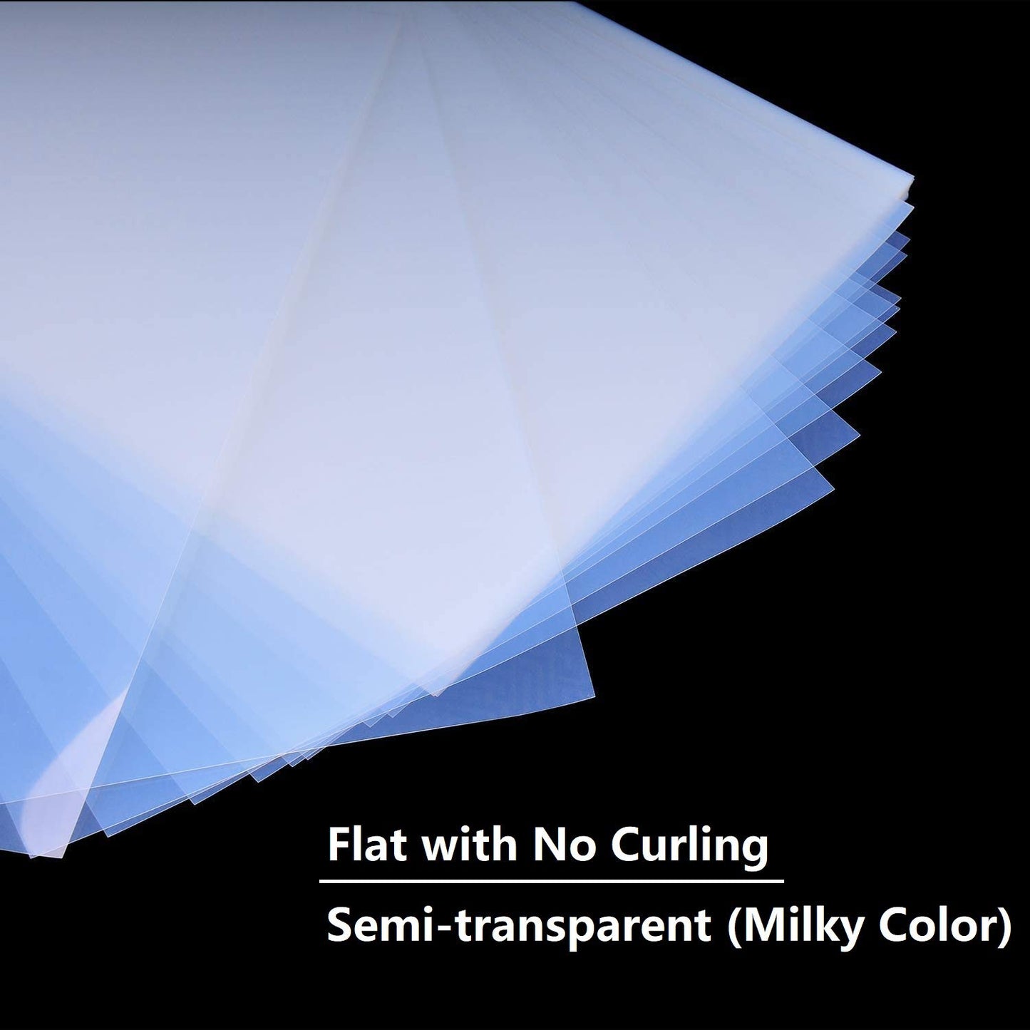 A-SUB 100 Sheets Waterproof Inkjet Milky Transparency Positive Film 8.5x11 Inch for Screen Printing