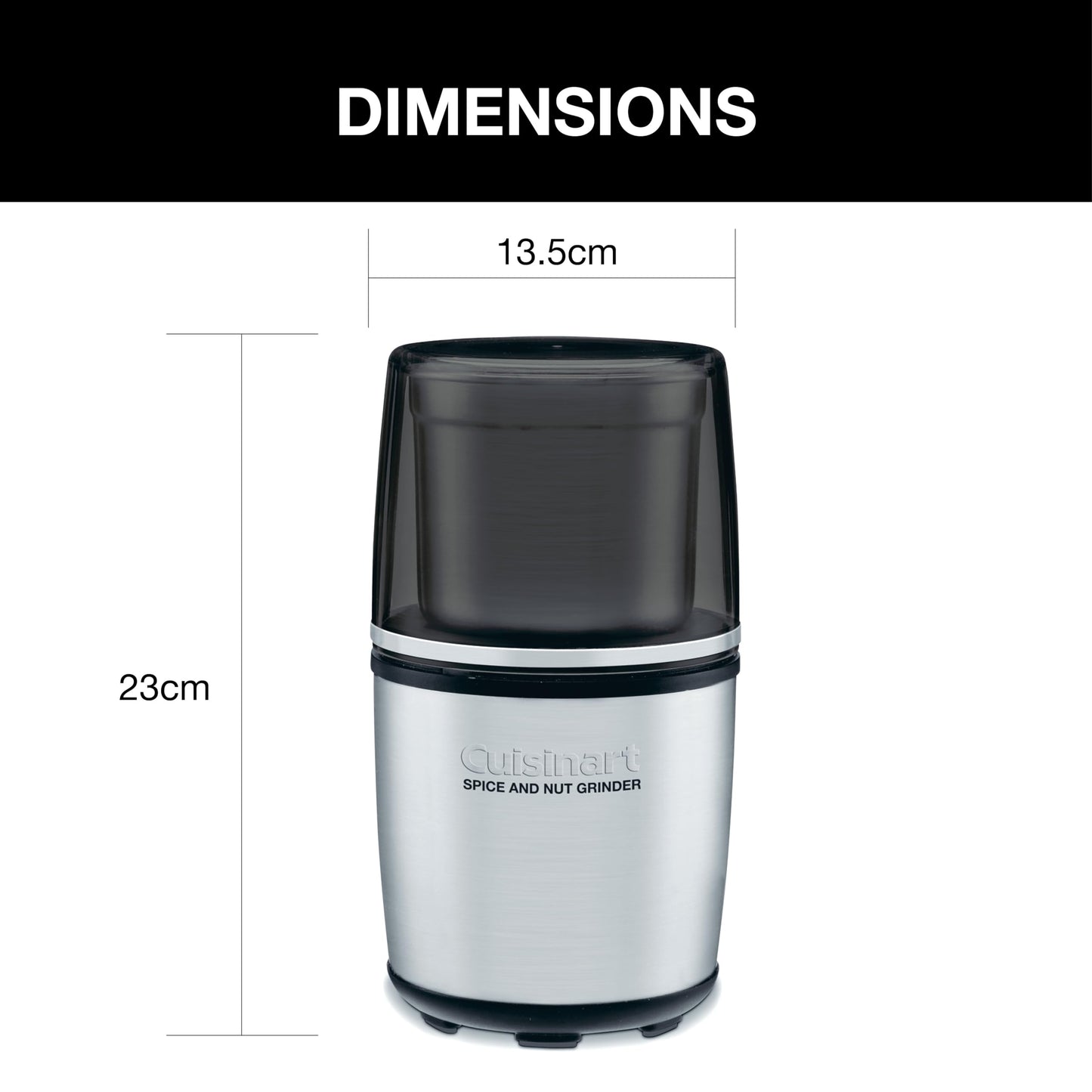 Cuisinart Electric Spice-and-Nut Grinder, Stainless/Black (SG-10C)