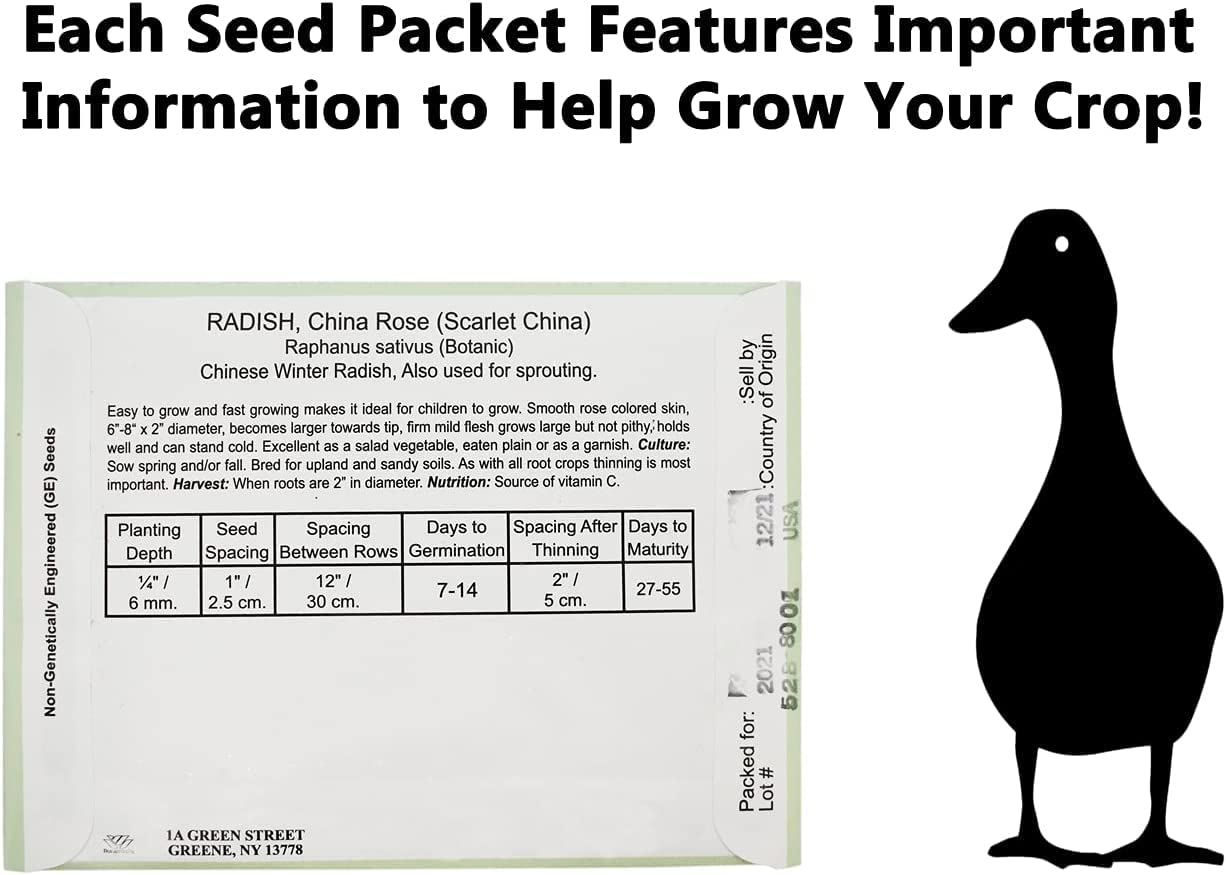 Set of 43 Assorted Vegetable & Herb Seeds 43 Varieties Create a Deluxe Garden All Seeds are Heirloom, 100% Non-GMO! by Black Duck Brand Assorted Varieties