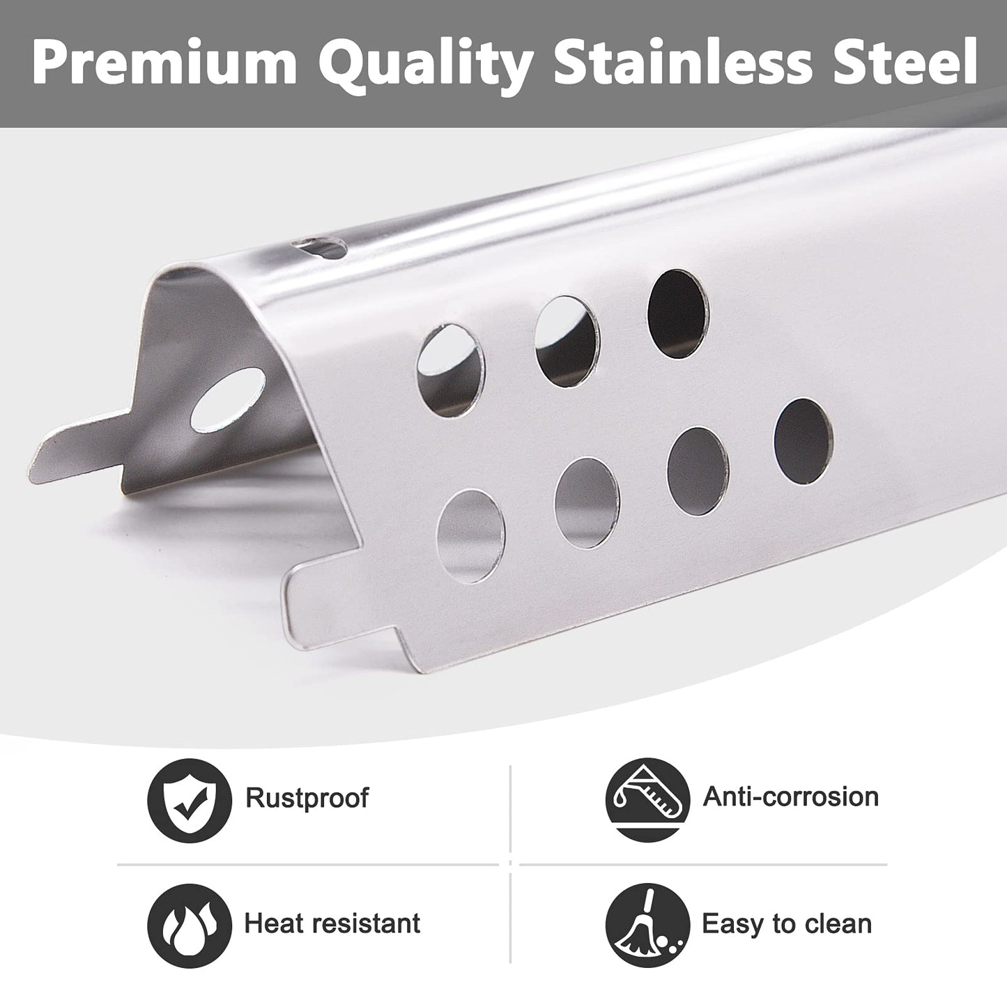 BBQ Parts Replacement for Char-Broil 4 Burner 466335517 463377217 463377017 463377319 463375619 466342119 463376017 466339417 Gas Grills, Heat Shield, Barbecue Burner, Crossover Tube, Barbecue Igniter