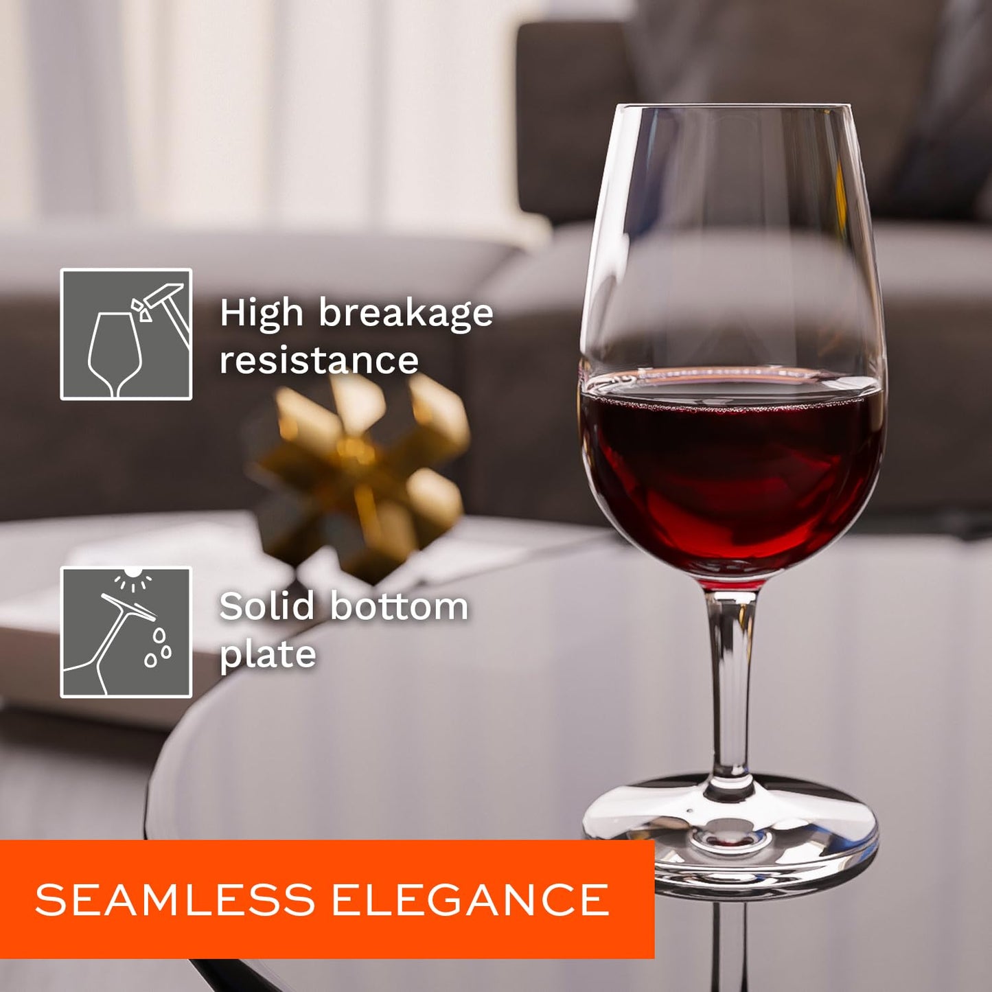 Stölzle Lausitz Set of 6 Wine Tasting Glasses (I.N.A.O.). Dishwasher Safe Luxury Wine Glasses (6.75 Fl oz). Durable Red or White Wine Glasses Set of 6 - Genuine Stölzle Wine Glass Set