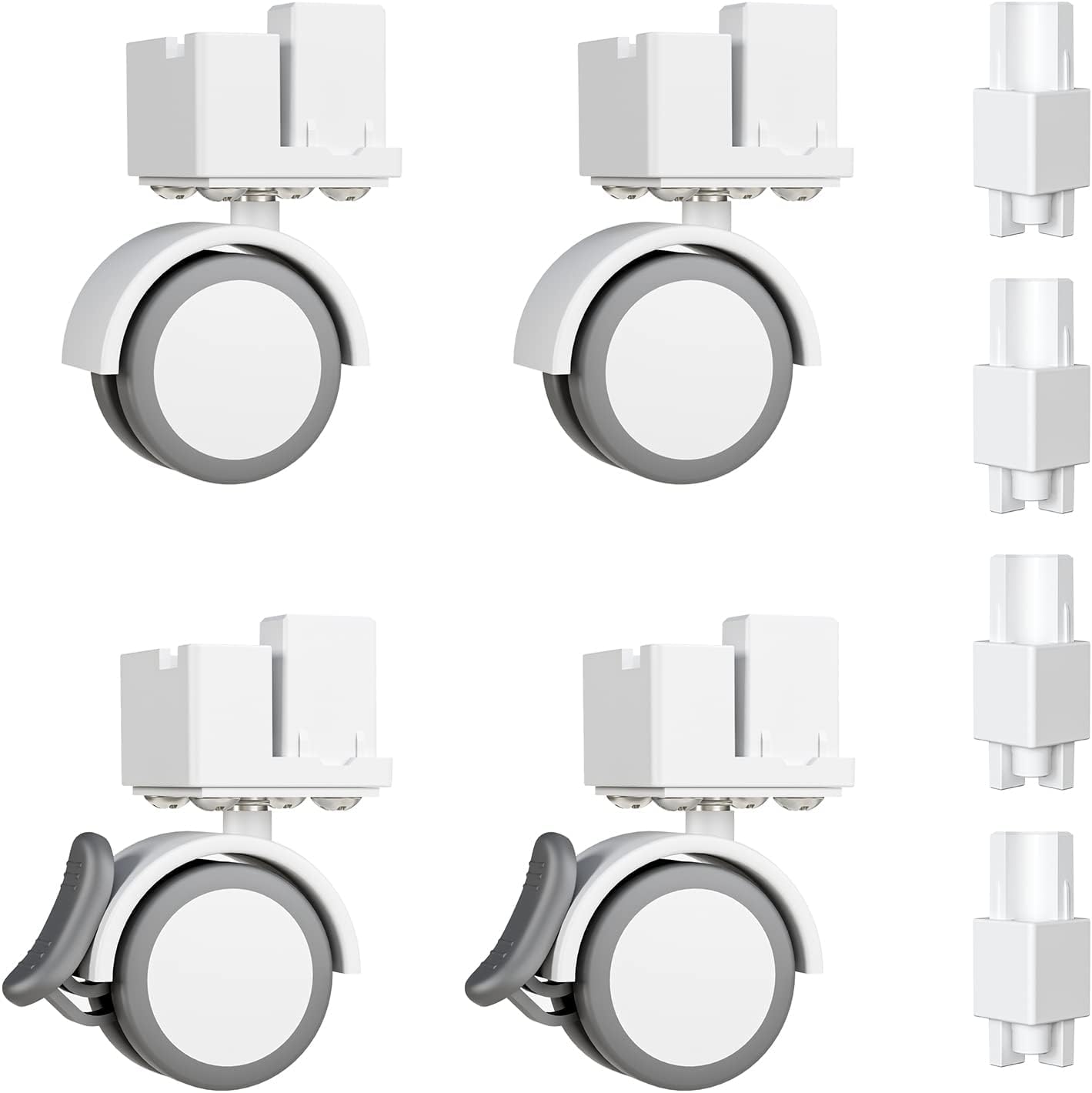 BUCATSTATE Cage 3.0 Universal Wheel & Stacking Accessories, Cage 3.0 Accessories That Support Moving and Stacking, Only for Bucatstate Metal Cages 3.0 (White)