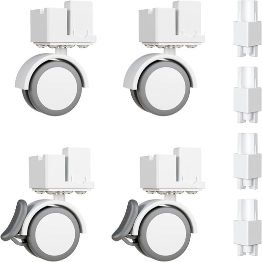 BUCATSTATE Cage 3.0 Universal Wheel & Stacking Accessories, Cage 3.0 Accessories That Support Moving and Stacking, Only for Bucatstate Metal Cages 3.0 (White)