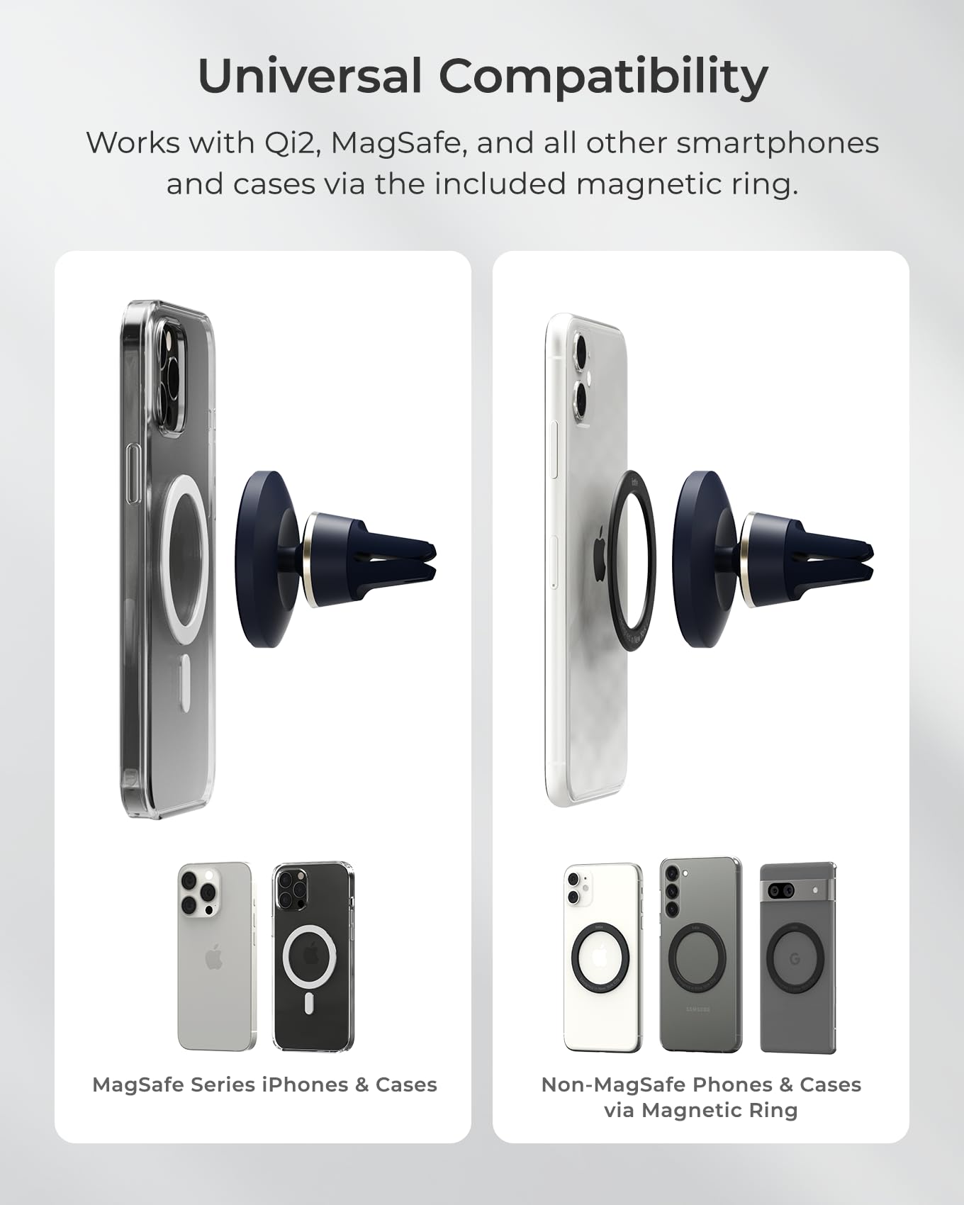 iOttie Velox Magnetic Car Mount Air Vent Phone Holder - Compatible With MagSafe iPhones Including 12, 13, 14, Pro, Pro Max, Mini, and Plus Models