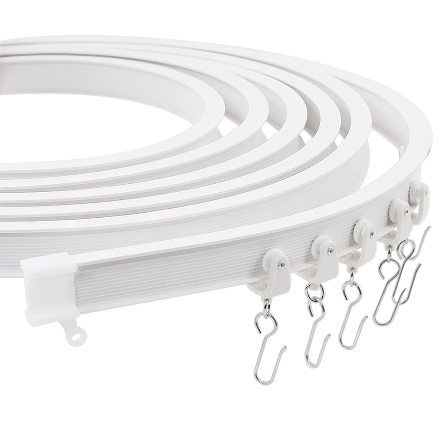 Trimold Premium Ceiling Curtain Track System, Flexible and Durable Design for Effortless Gliding, Ideal for Shower Window RV Room Dividers, Privacy and Home Décor