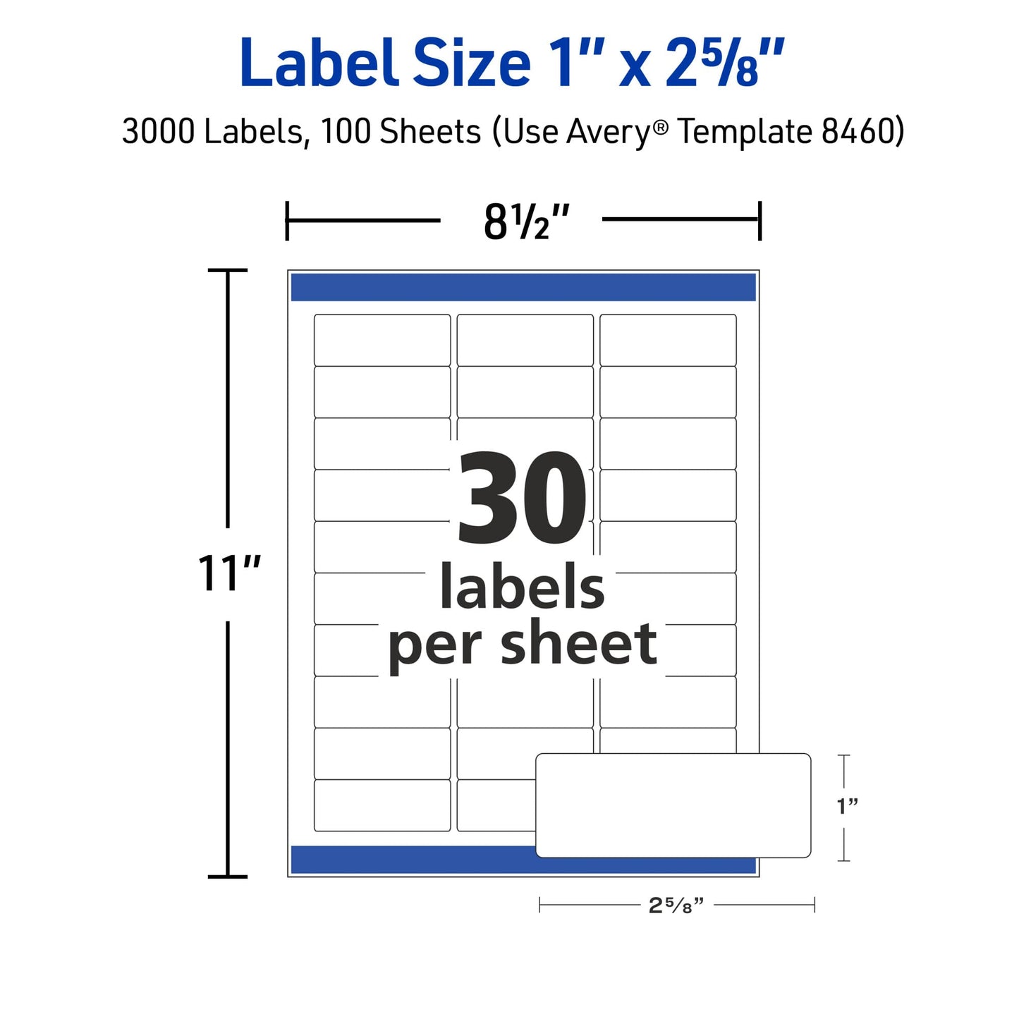 White Easy Peel Address Labels with Sure Feed