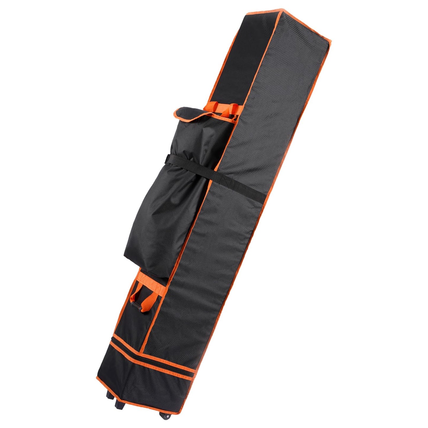 ChimimeDecor 10x10x62in Canopy Bag Replacement, 800D Waterproof Oxford Carrying Bag, for 10x10 Pop Up Tent with Roller Wheels/Handle/Buckle Strap/Pocket for Easy Carrying, Black
