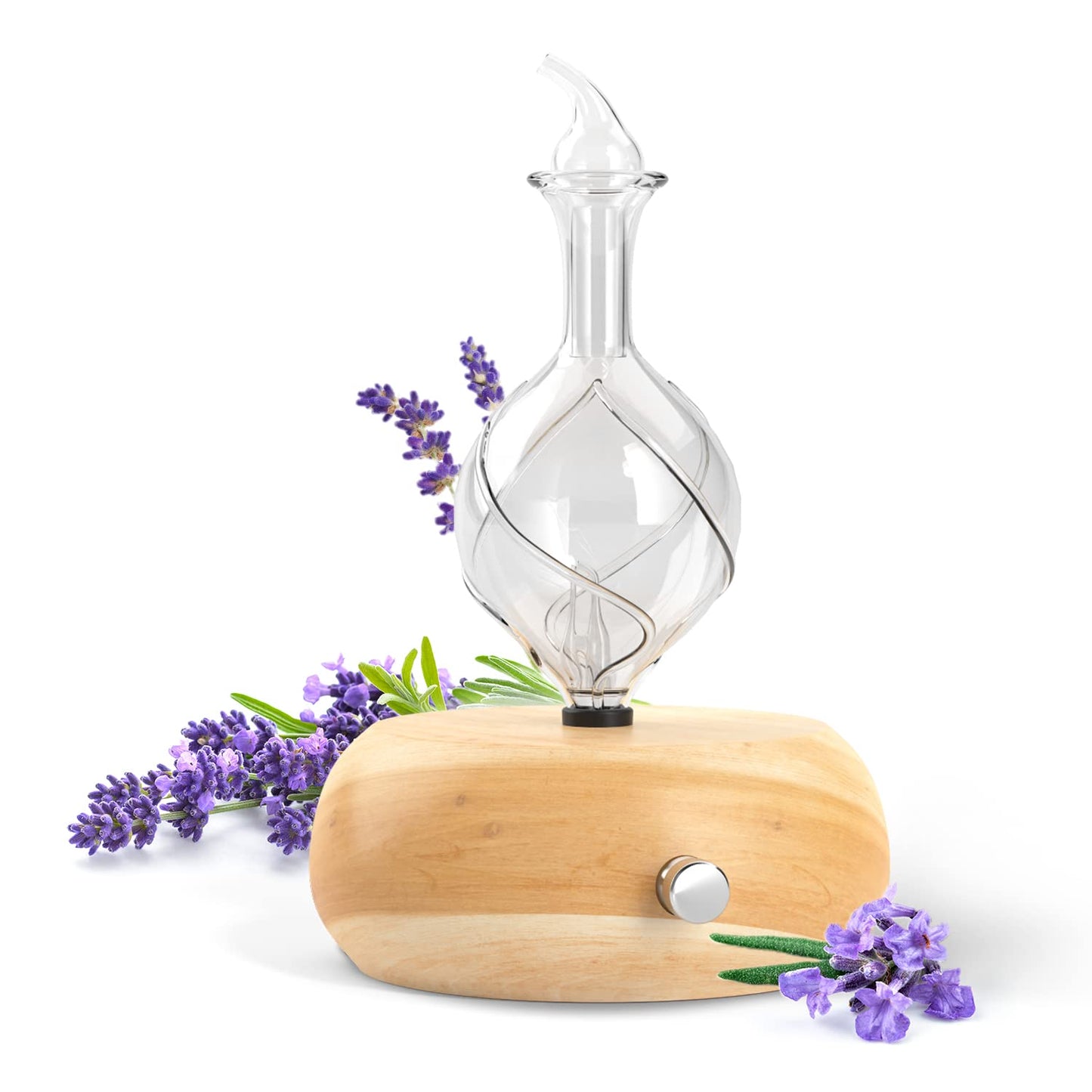 Nebulizing Pure Essential Oil Aromatherapy Diffuser, Premium Home & Professional Use, No Heat, No Water, No Plastic – Radiance by Organic Aromas (Light)