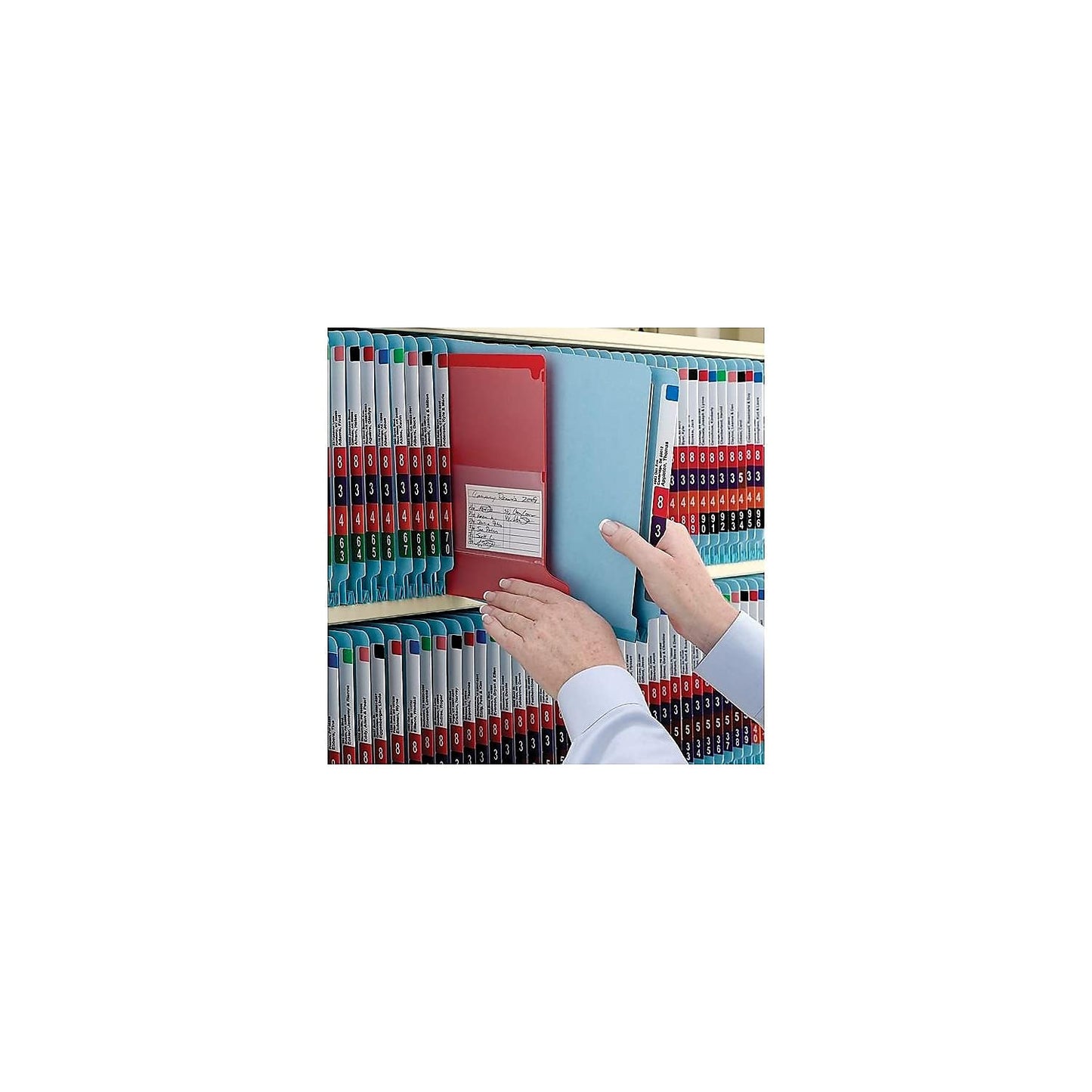 Smead End Tab Vinyl Out Guide, Letter, Red, 25 Per Box (61950)