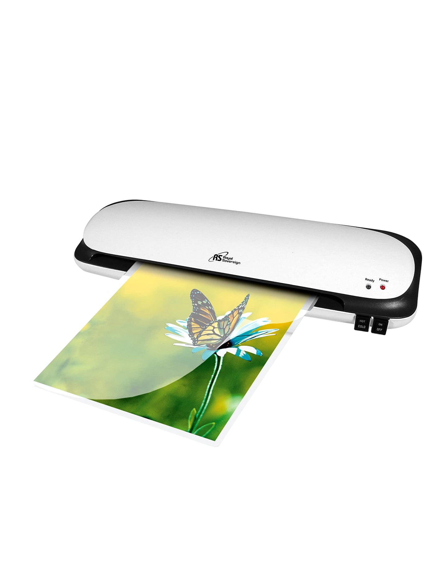 9" Thermal Pouch Laminator with 50 Assorted Pouches, 3 to 5 Mil Hot and Cold Settings, 3-5 Minute Warm-Up, and Anti-Blockage System for Home or Office Documents, Photos, and ID Cards, White