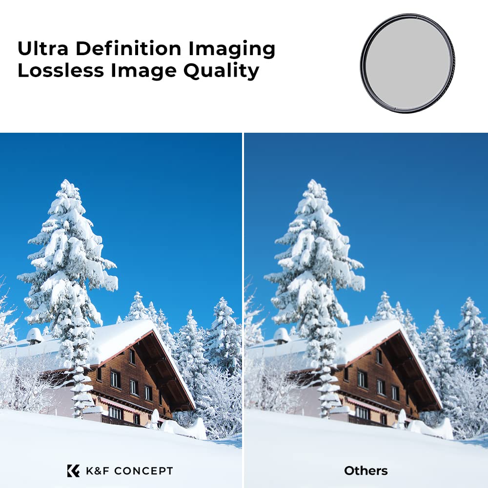 K&F CONCEPT 67mm CPL Filter, Professional Optics Glass Lens Filter Super Slim Multi-Coated Circular Polarizer Filter (Nano-X Series)