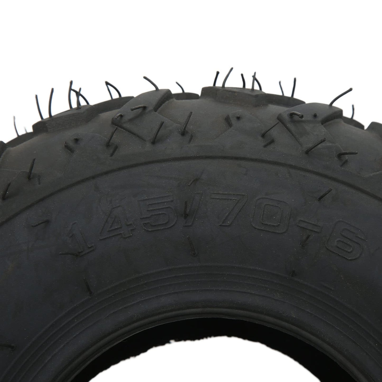 145/70-6 Tire Knobby Tread Rubber 4 Ply Rating Front Rear Abrasion Resistant ATV Tubeless Tire 24 PSI for Quad Go Karts