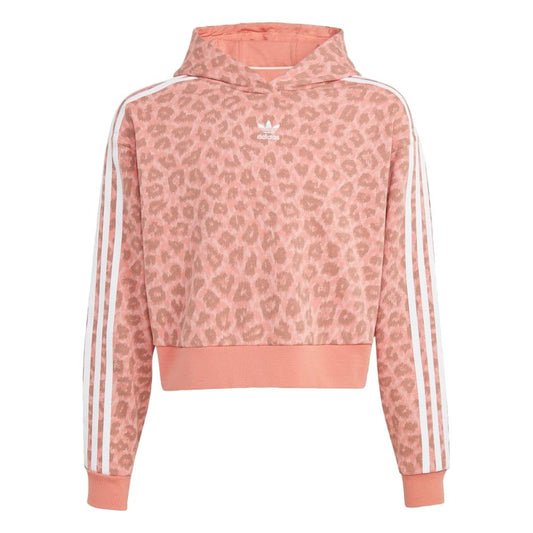 adidas Originals Animal All-Over-Print Crop Hoodie, Small