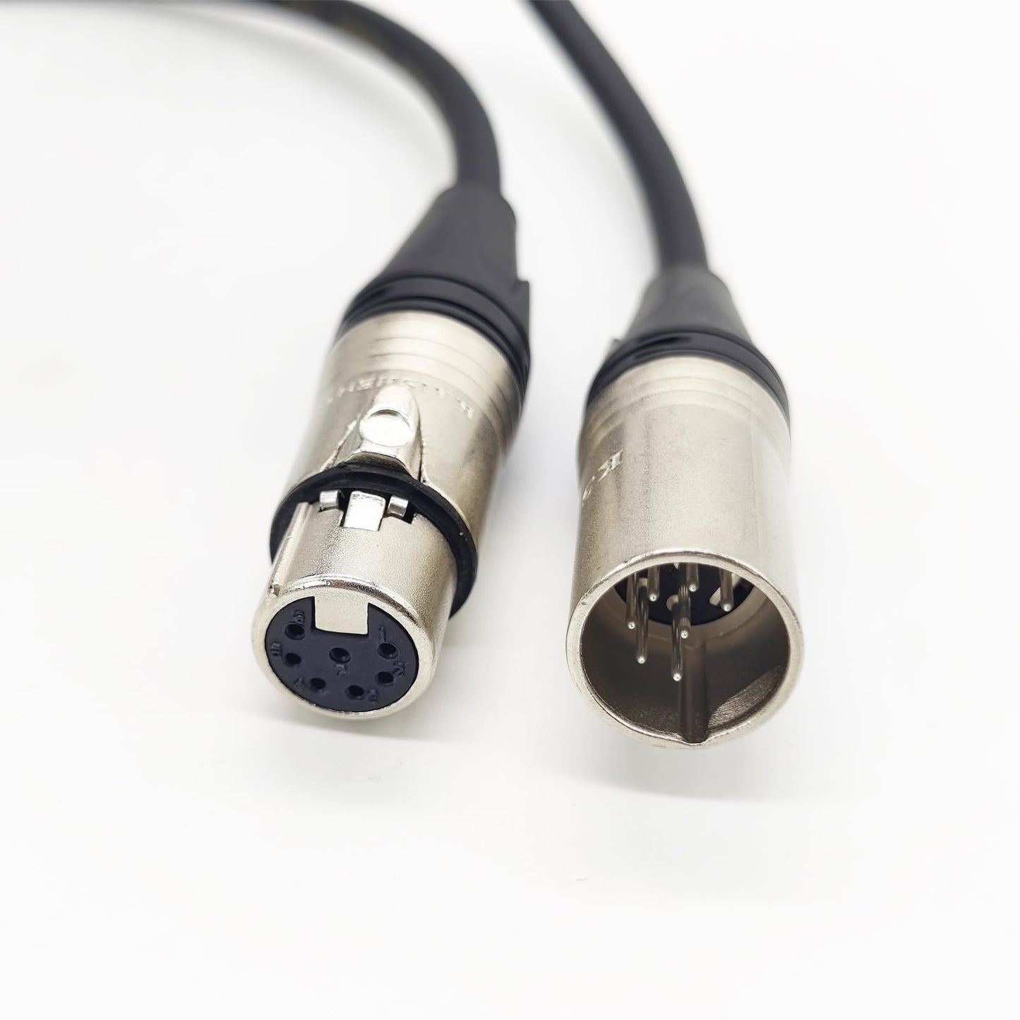 FOWIUNYE 32.8ft 7 Pin XLR Connector Cable, XLR Microphone Cable Balanced Male to Female Connections for Microphone and Audio Interface, Straight Female to Male Plug Cable（10Meter）