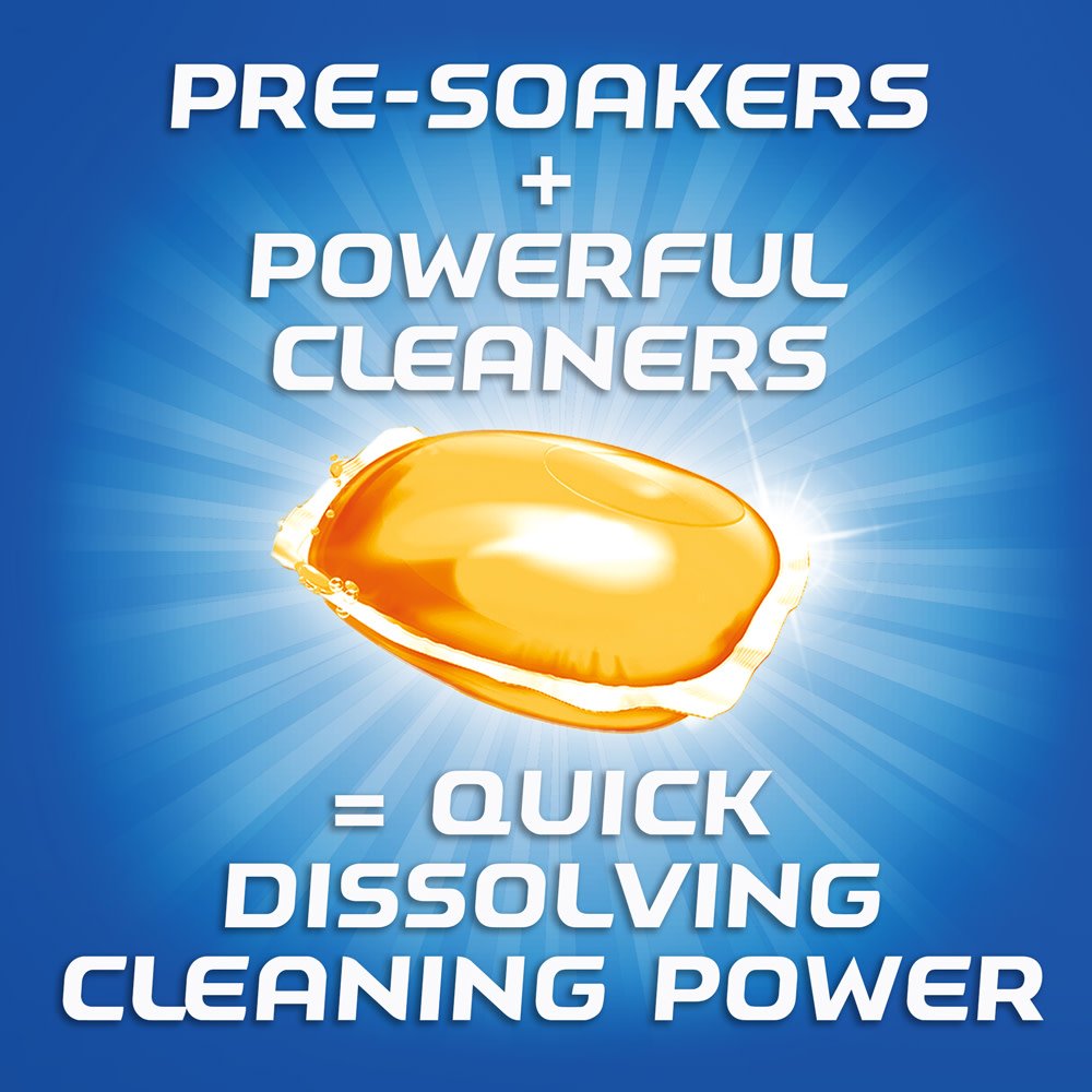 Finish Gelpacs Dishwasher Detergent, Orange Scent, 60 Count
