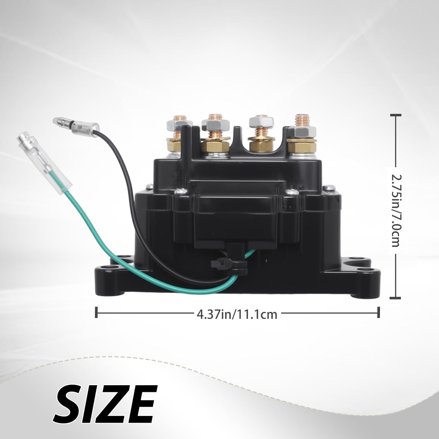 Vkinman 12V 250A ATV Winch Solenoid Relay Contactor with Winch Rocker Thumb Switch, Mounting Brackets, Protectors for ATV UTV Replaces 63070, 62135, 74900, 2875714