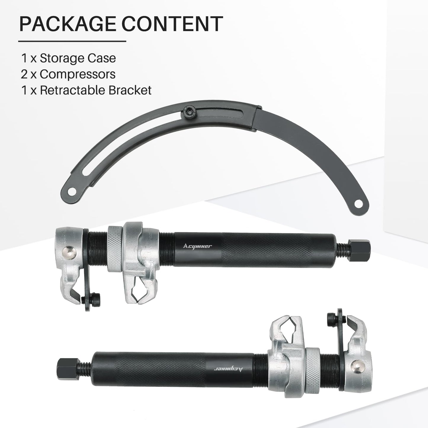 Acymner Coil Spring Compressor Tool | Heavy Duty Build, Ultra-Rugged Strut Spring Compressor,Durable and Strong ATV Spring Compressor Tool with Safety Guard,2200lb Capacity 11in Jaw Opening