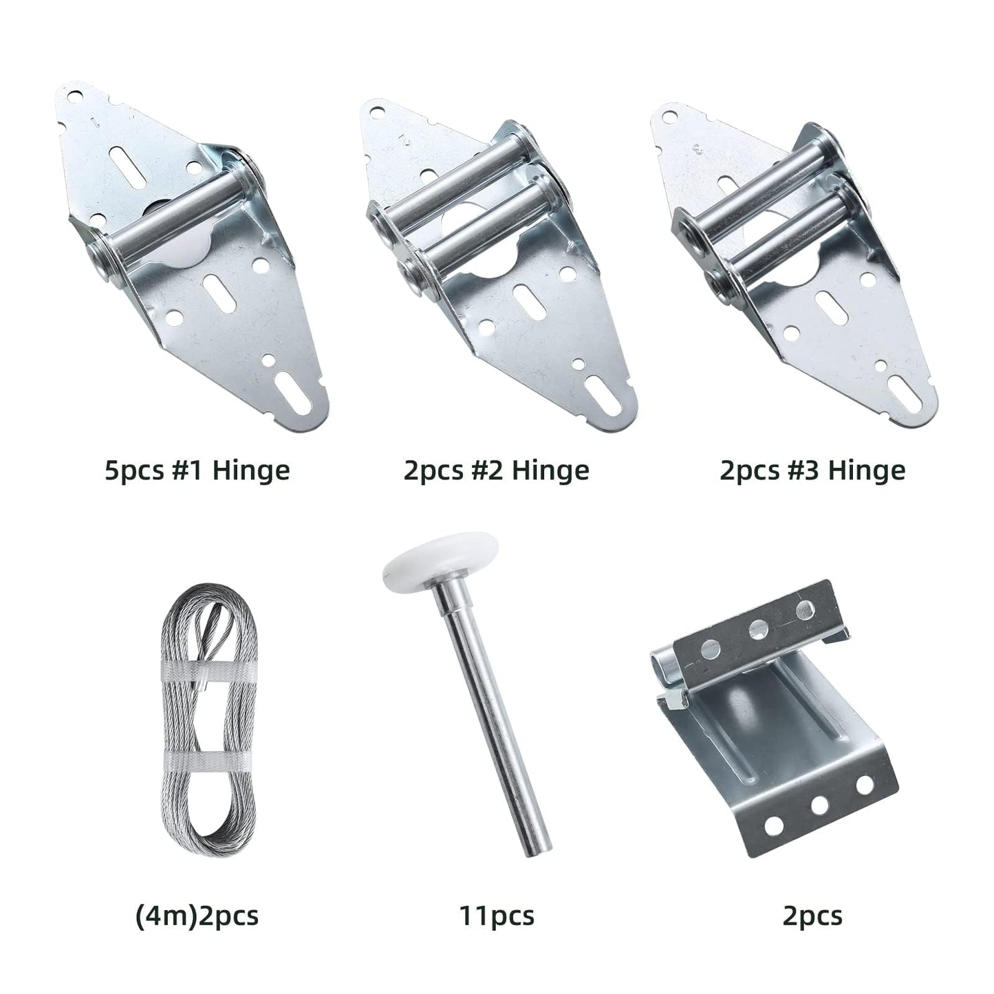 HOME MASTER HARDWARE Garage Door Hinge & Roller Tune Up Kit Garage Door Hardware Kit for 16 x 7 or 18 x 7 Door