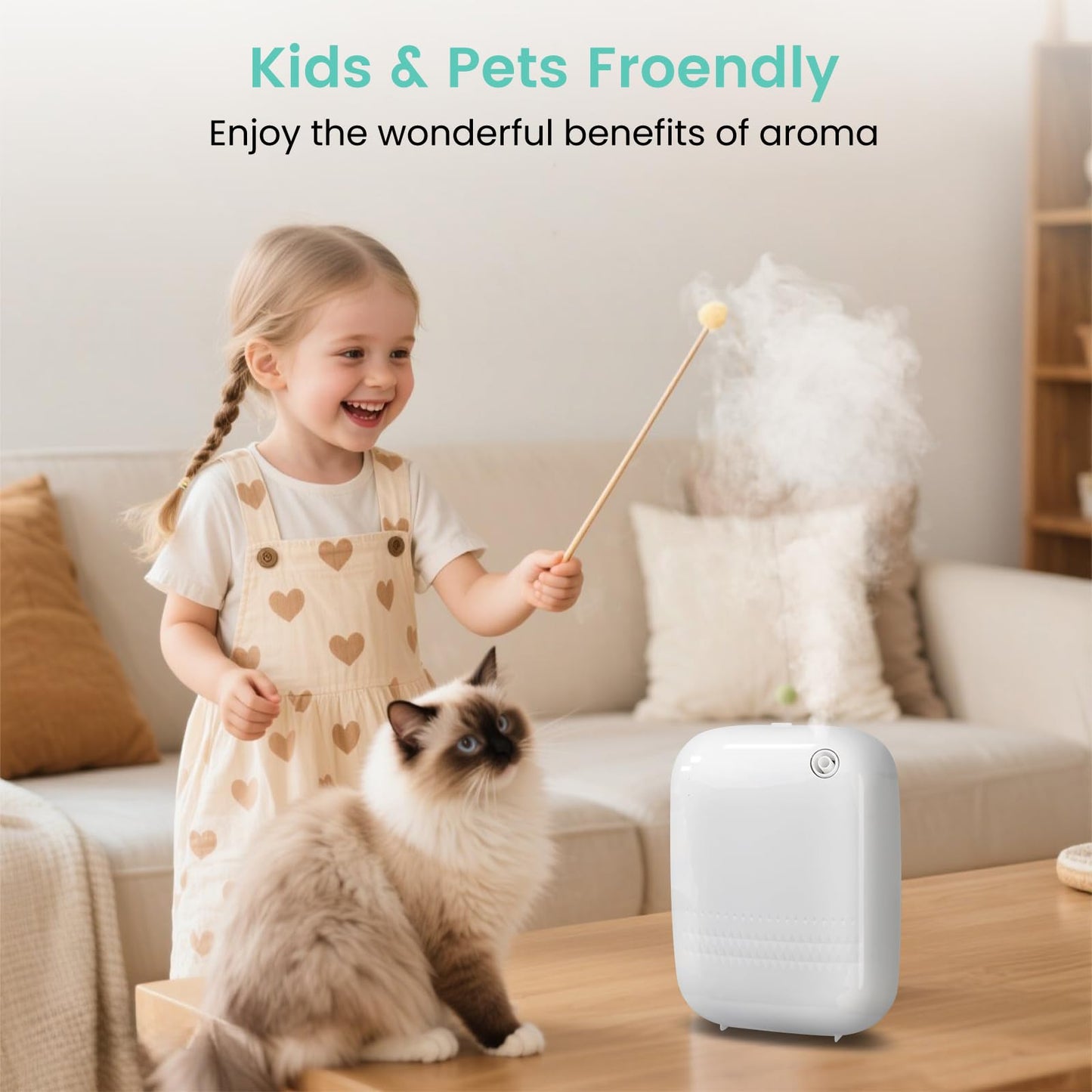 2025 Upgraded 2000 Sq.Ft Coverage Bluetooth Smart Scent Air Machine, HVAC Diffuser, 400ML Capacity Whole House Waterless Essential Oil Diffuser for Home, Hotel, Cold Air Tech (No Essential Oils)