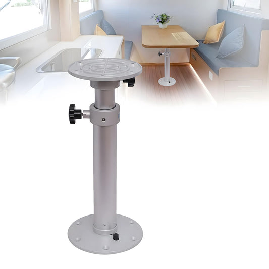 ASDJAKZP Table Pedestal Stand, Adjustable Table Pedestal Marine，Detachable Adjustable Aluminum Alloy RV Table Base Stand Leg Base Mount Frame 18-27.5inch 360° Rotatable
