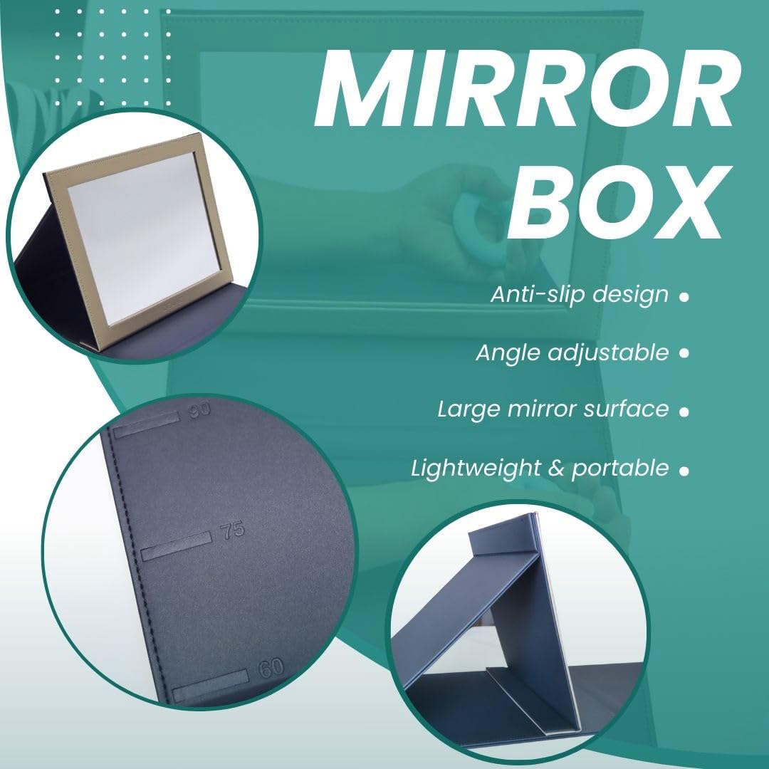 QEAHZ Mirror Box - Lightweight & Stable, Clear Mirror, Foldable & Adjustable