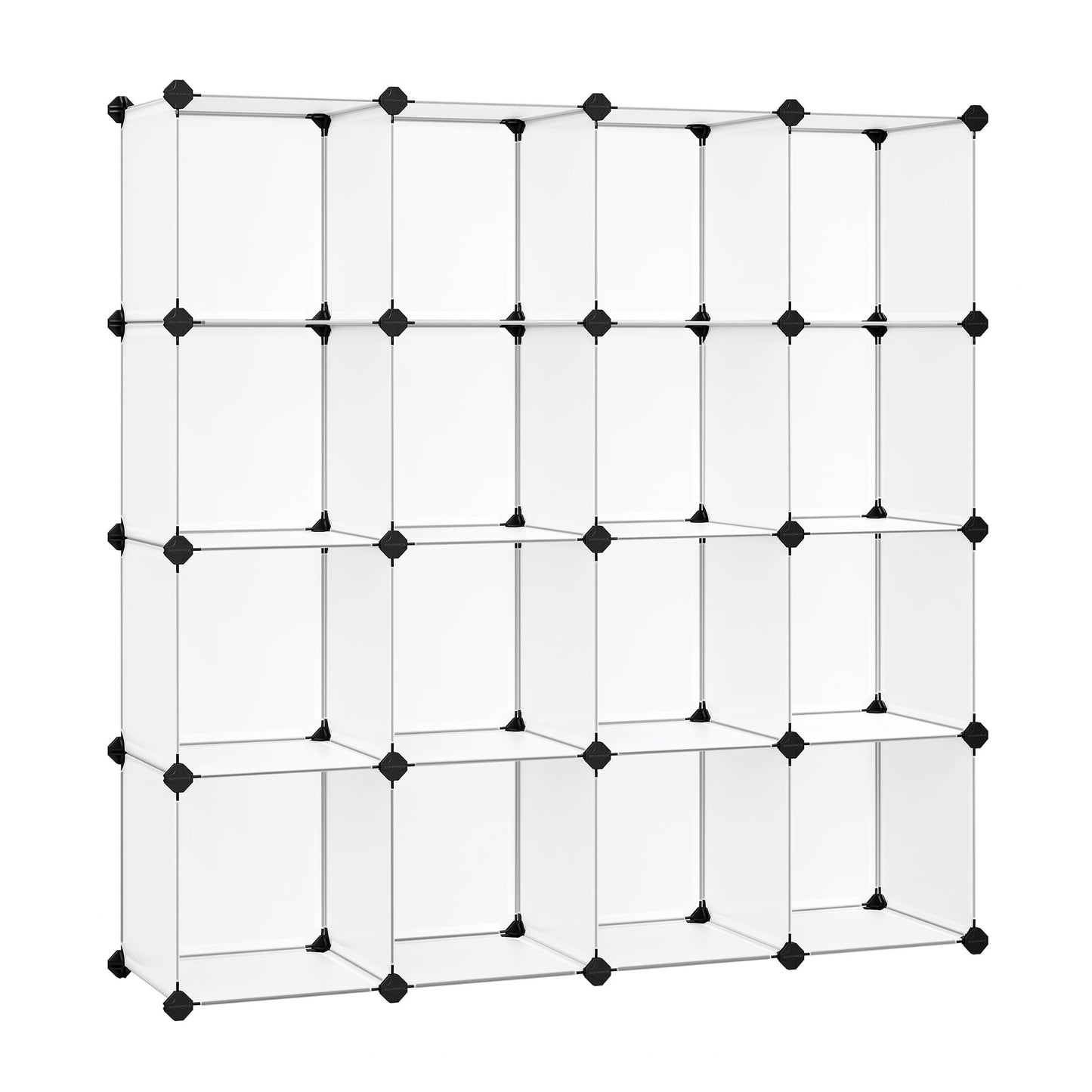 SONGMICS Cube Storage Organizer, 16 Cube Closet Organizers 48.4 x 12.2 x 48.4 Inches, White ULPC44L