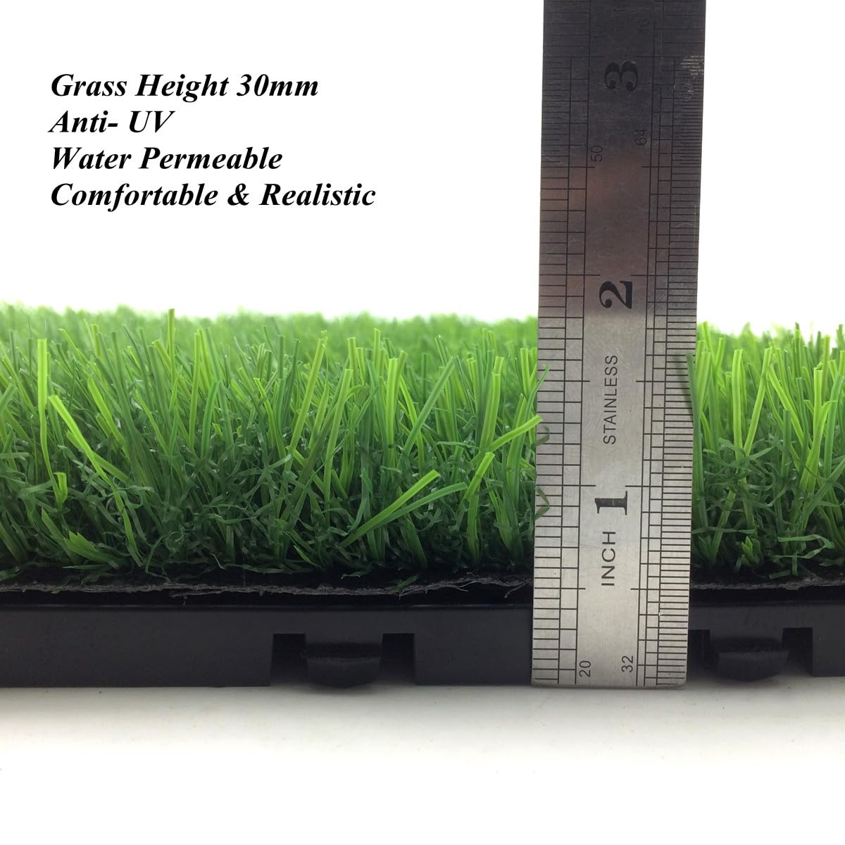 ALLTOP TURF 12"X12" Interlock Artificial Grass Tiles, Self-Draining Turf Deck for Patio，Balcony,Kids Playground， Dogs Puppy, Indoor and Outdoor (Grass Tile 6pcs)