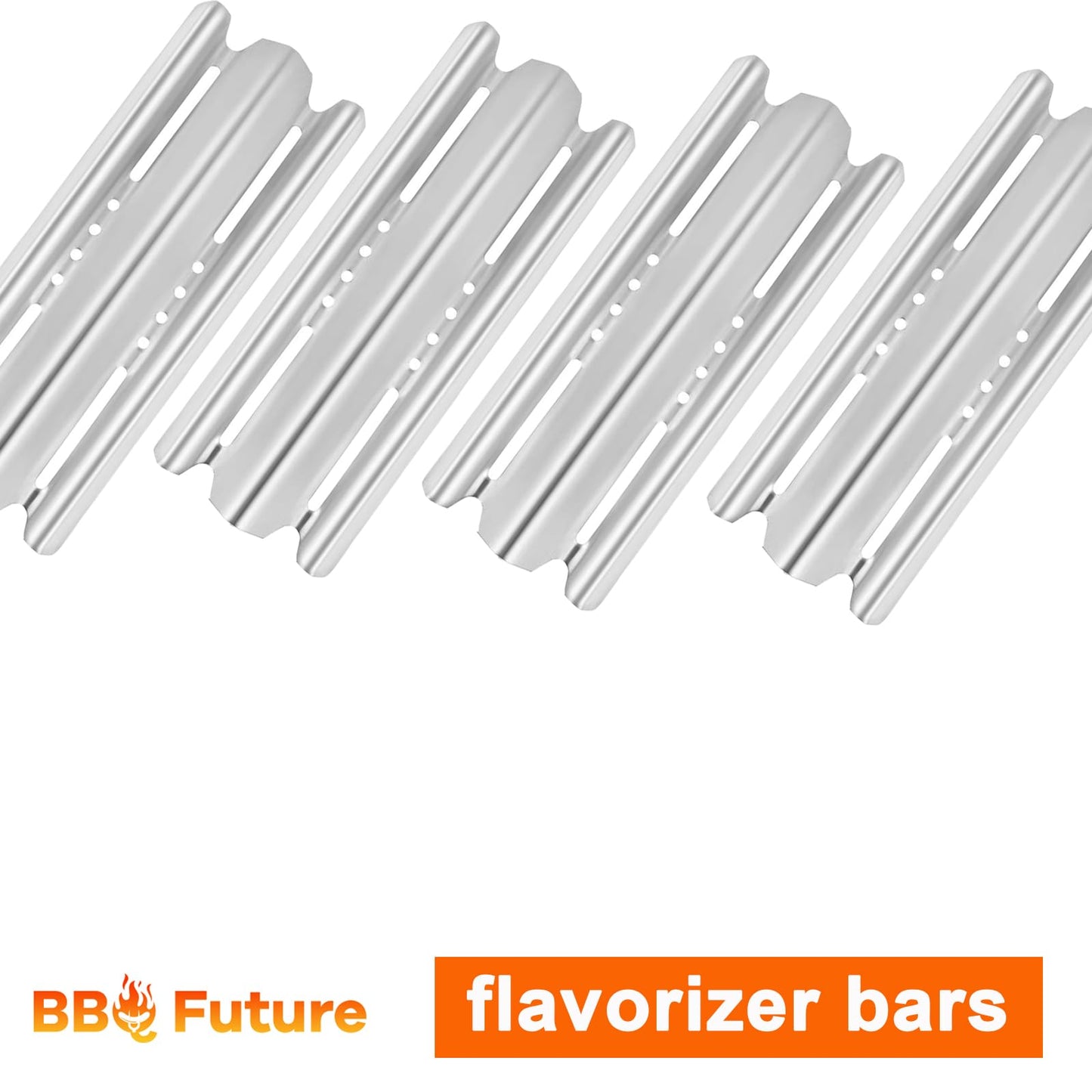 BBQ Future Sear Plate Heat Shield Replacement Parts for Napoleon BBQ Part LEX 485 605 730 Series Gas Grill Stainless Steel Heat Shield Plates Flame Tamer Burners Cover, 16 1/2 x 6 inch, 4 Pack