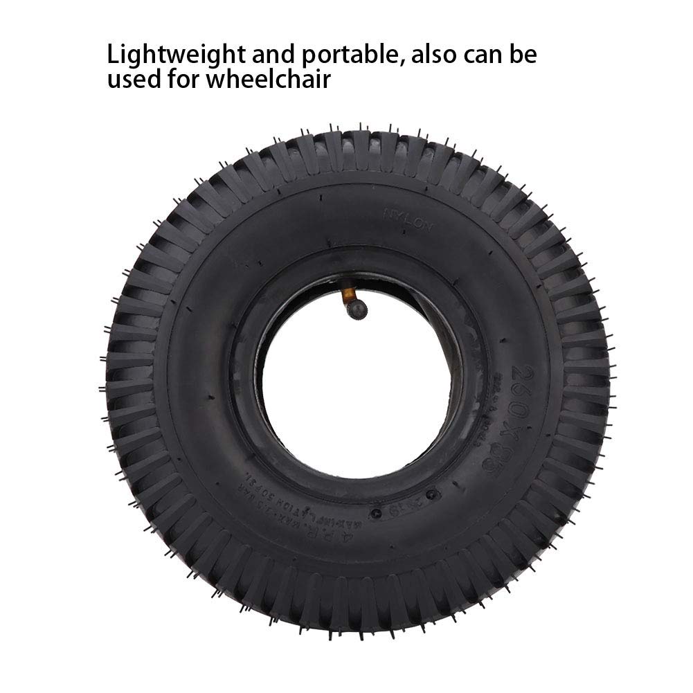 3.00 4 Tire Inner Tube, Wear Resistant Rubber Tier Wheelchair Mobility Scooter Tires 260X85 Tire and Inner Tube for Scooter Wheelchair