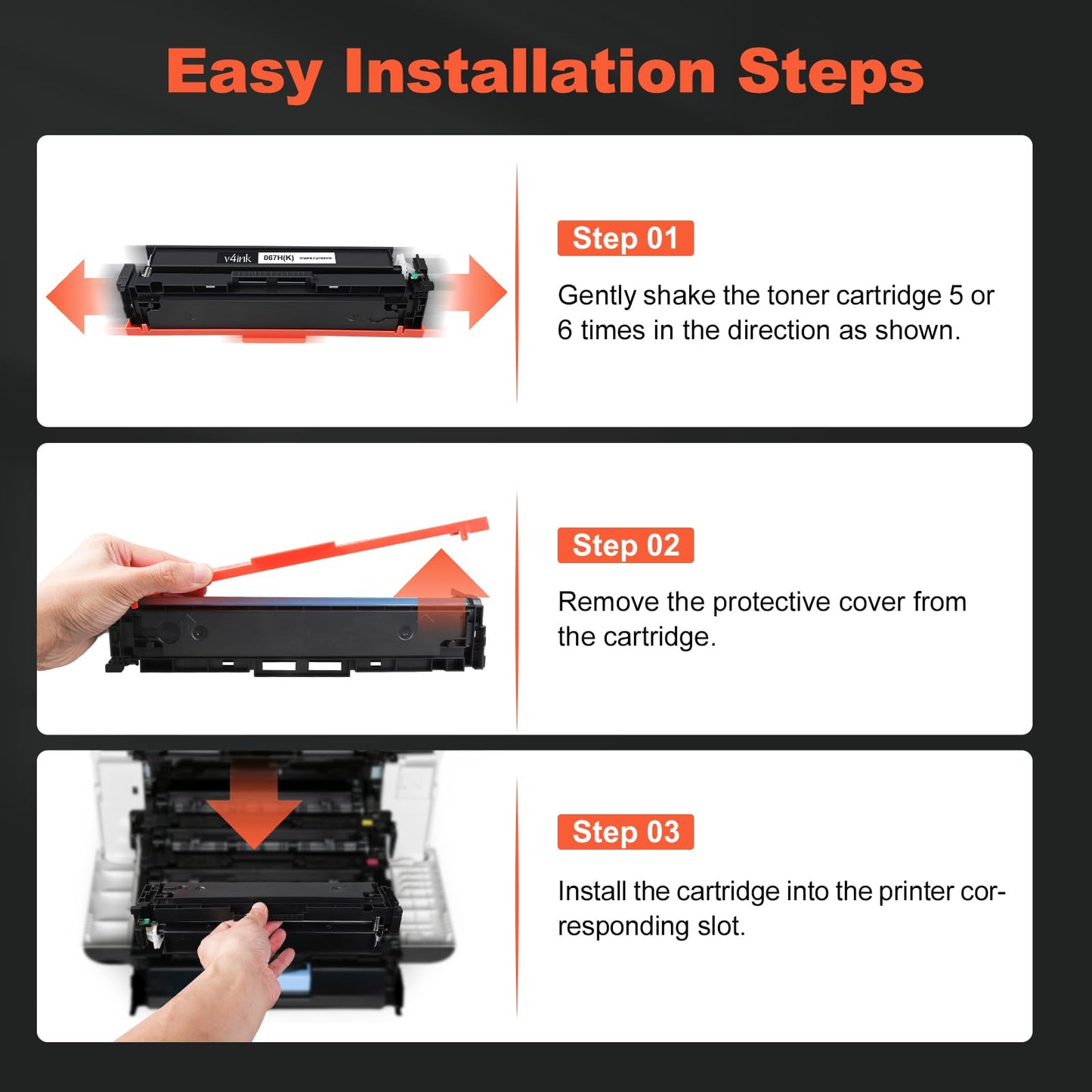 067H 067 Toner Cartridge High Capacity Compatible Replacement for Canon CRG-067H CRG067H for Canon Color imageCLASS MF656Cdw MF654Cdw MF653Cdw LBP633Cdw LBP632Cdw LBP630 MF650 Printer 4-Pack