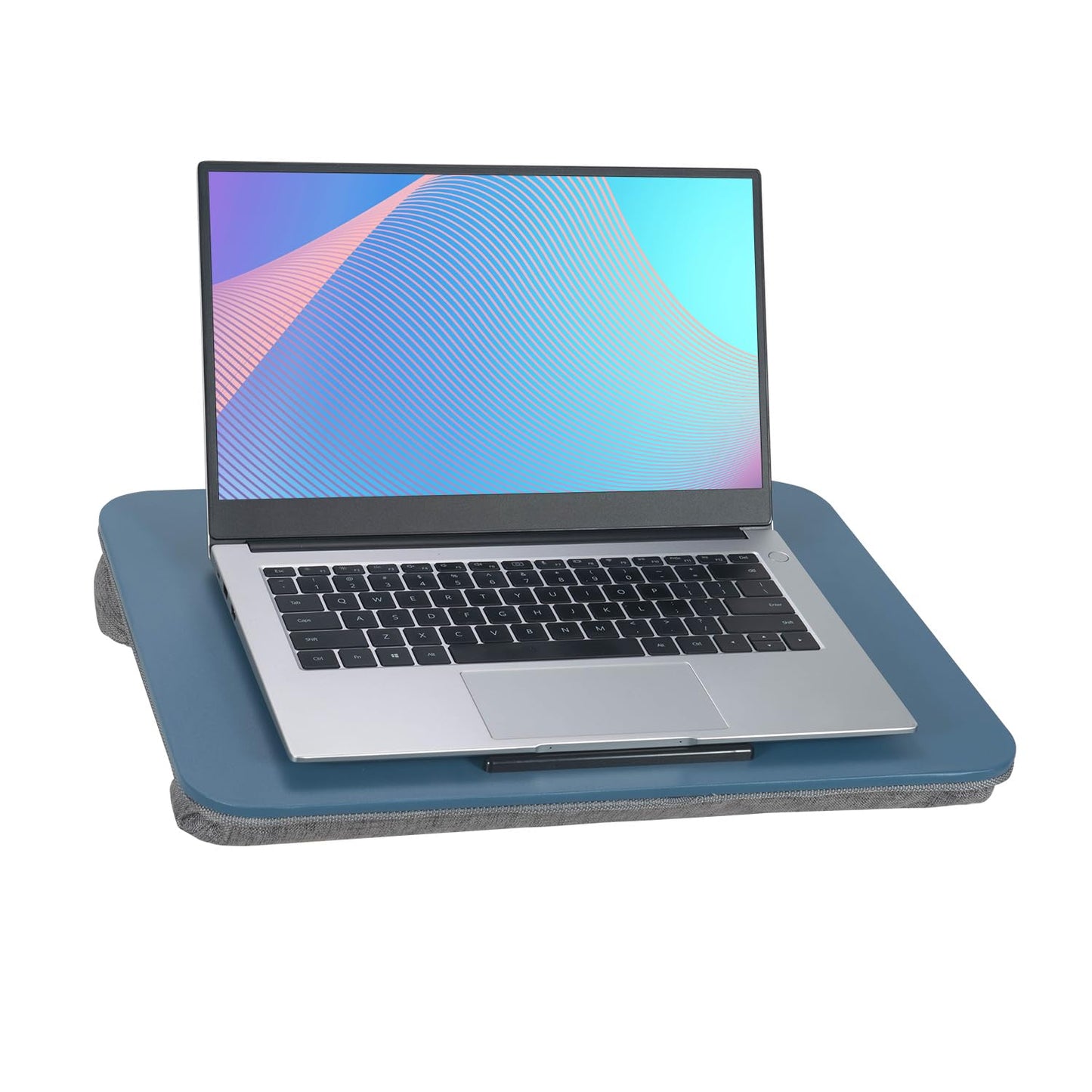 Lap Desk, Portable Laptop Desk Fits Up to 16“ Laptops, with Tablet Slot, Built-in Cushion, Great for Home & Office,Lap Desk for Laptop,Lap Desk with Cushion (Blue, Medium)