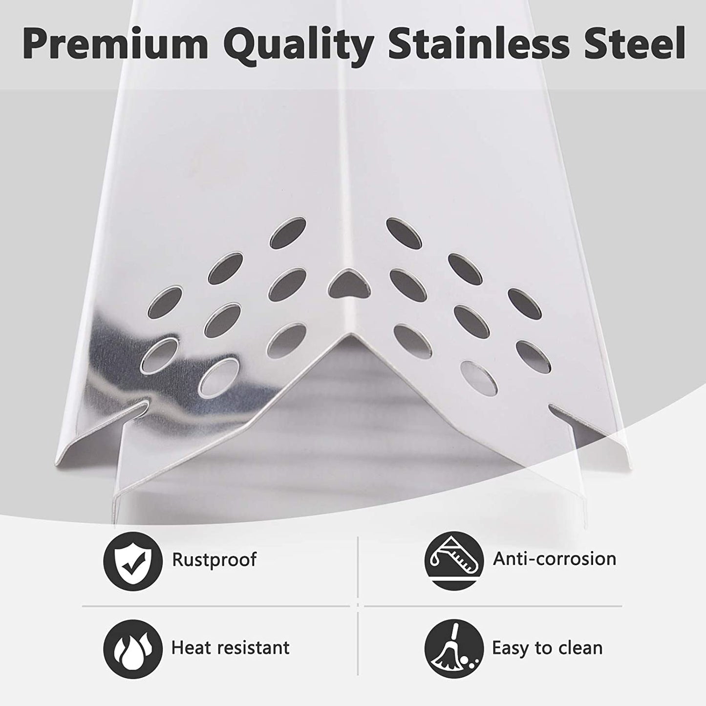 BBQ Replacement Parts for Nexgrill 720-0896CA 720-0898 720-0888A 720-0888 Grills, Included 6-Pack BBQ Heat Plates/Heat Shields, BBQ Burner Tubes Replacement for Nexgrill BBQ