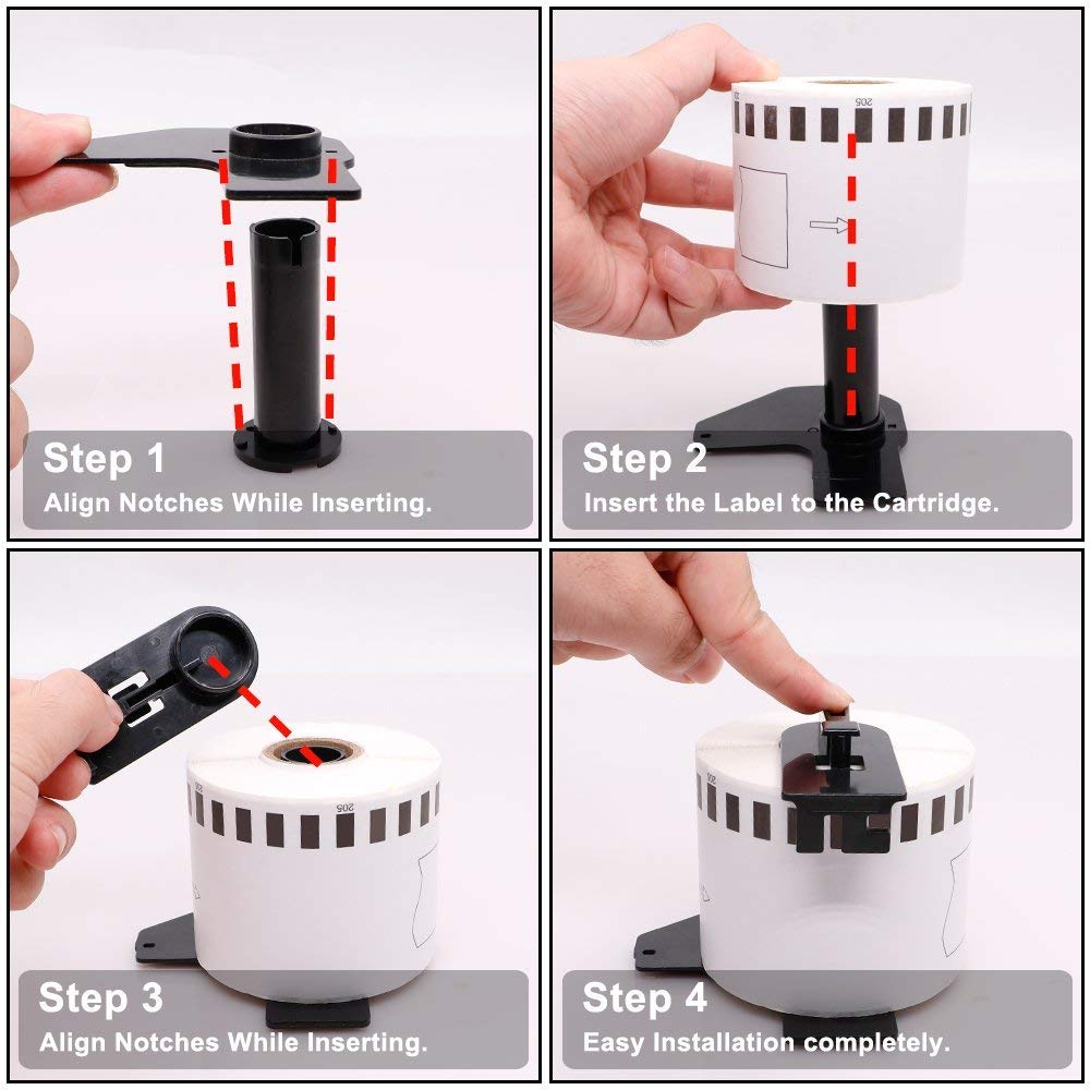 COLORWING Compatible DK-2205 Address Labels 2.4 inch x 100ft (62mm x 30.48m) Continuous Paper Labels for Brother QL-820NWB QL-800 QL-810W QL-700 QL-710W Label Printers, 8 Rolls+1 Refillable Frame