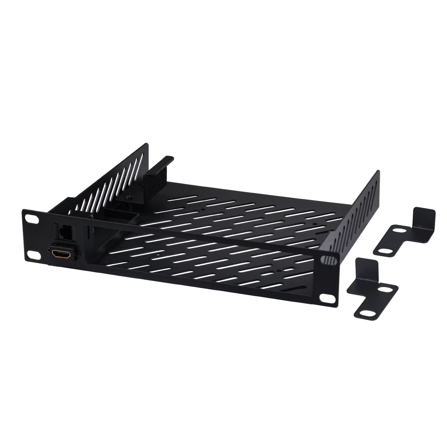 GeeekPi 10inch 1U Mini PC Rack Mount Shelf with RJ45 CAT6 Port & Mini HDMI Port for DeskPi RackMate T1/T0