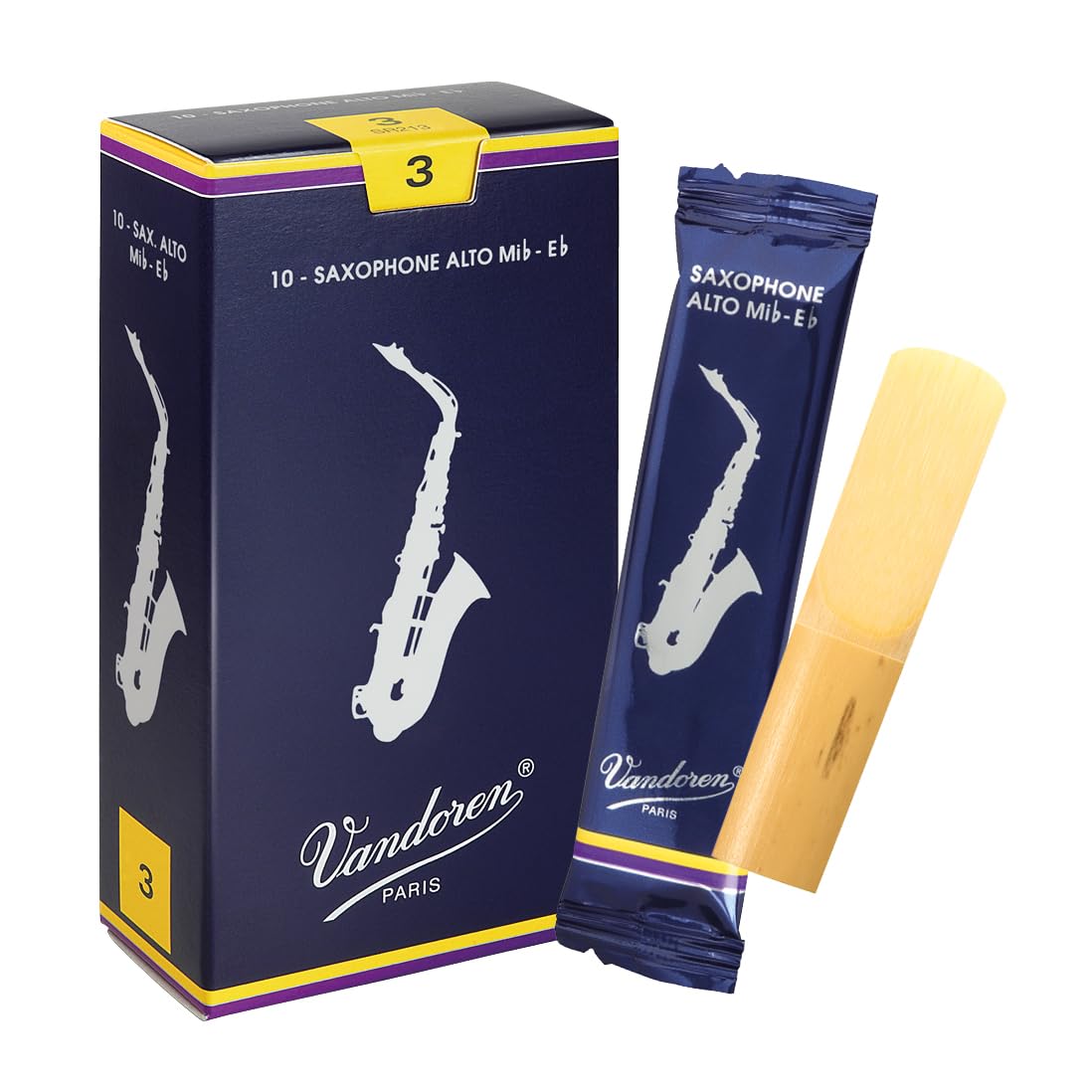 Vandoren SR213 Traditional Alto Saxophone Reeds - Strength 3