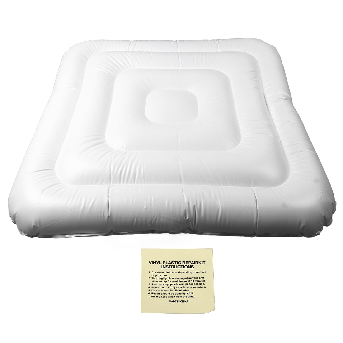Inflatable Hot Tub Cover, 4.2Ft Square Energy Saving Lid with Dustproof, Rainproof, Insulated, Prevent Freezing, PVC Foldable Protective Cover, for Outdoor