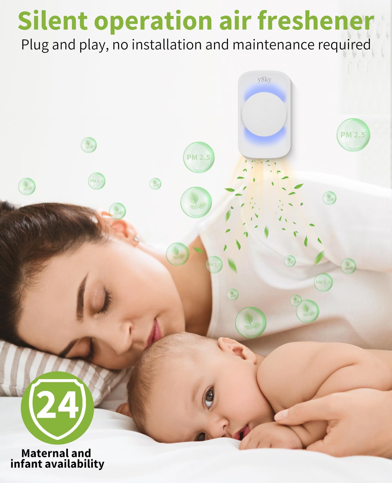 ySky Plug In Air Purifier for Home (3 packs), Negative Ion Air purifier,Quiet Ionizers Air Freshener for home,Bathroom,Bedroom,Portable Air Purifiers for Odor,Pet smell,Mini Air ionizers