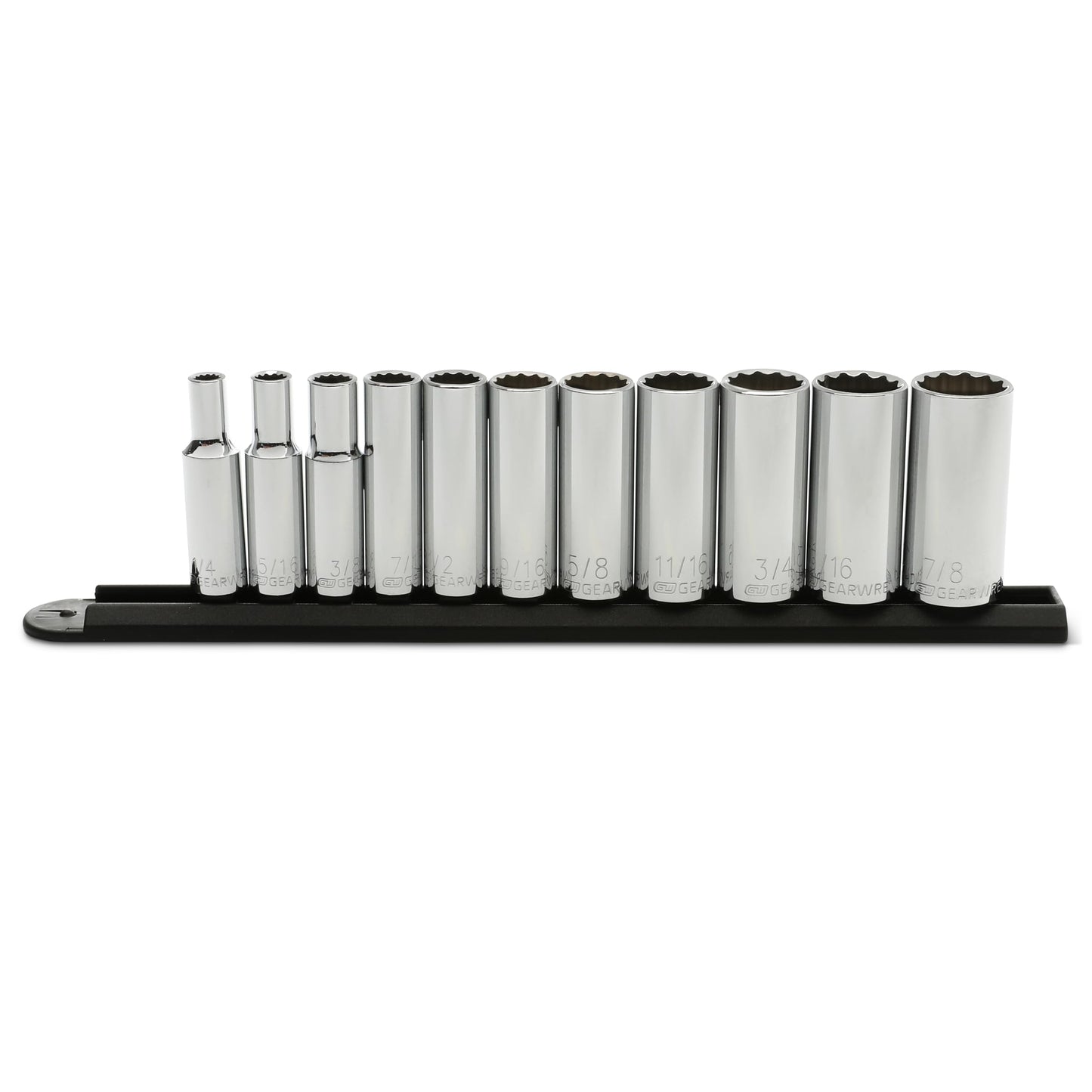 GEARWRENCH 11 Pc. 3/8" Drive 12 Pt. Deep Socket Set, SAE - 80563